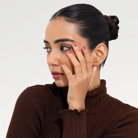 Cora Sterling Silver Three Rings Set