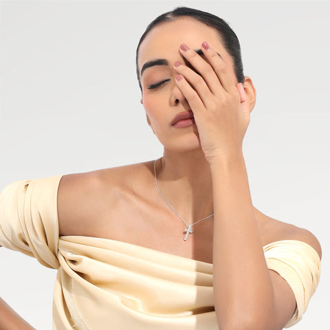 Vyn Silver Diamond Pendant