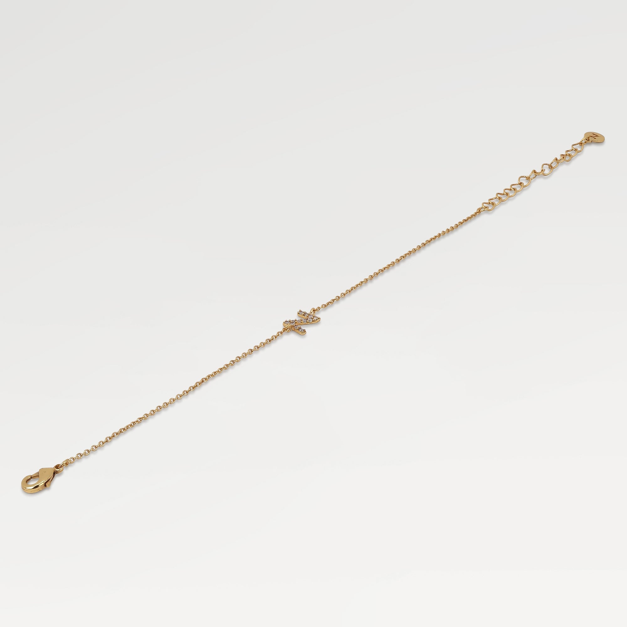 Zoe Gold Plated Zirconia Alphabet Bracelet