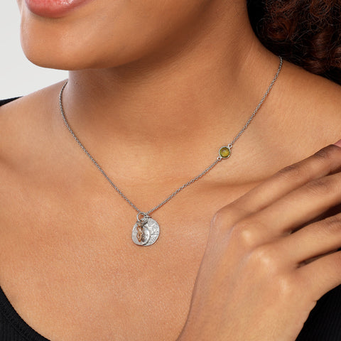 Tia Two Tone Leo Zodiac Necklace