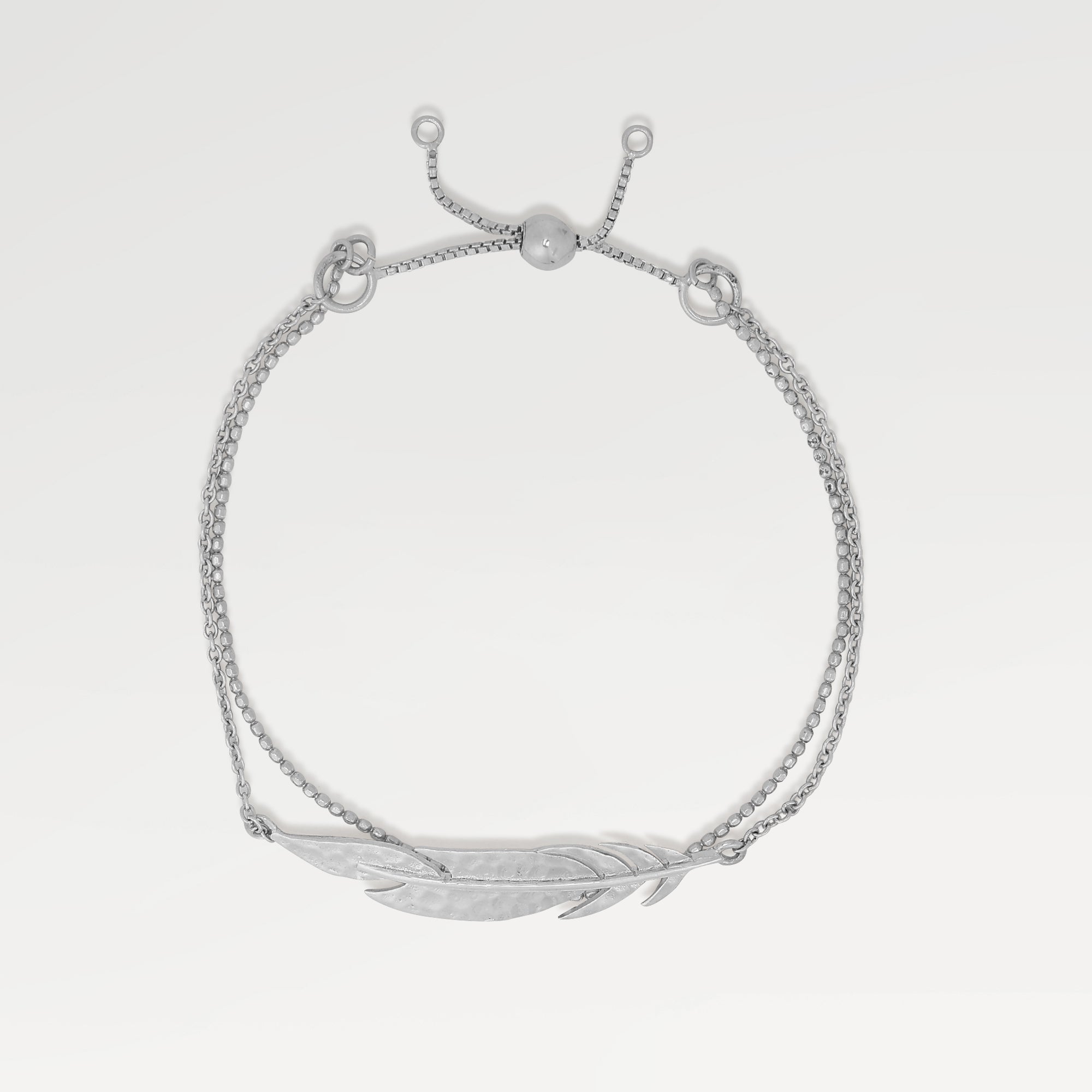 High Polish Plain Leaf 2 Row Friendship Bracelets
