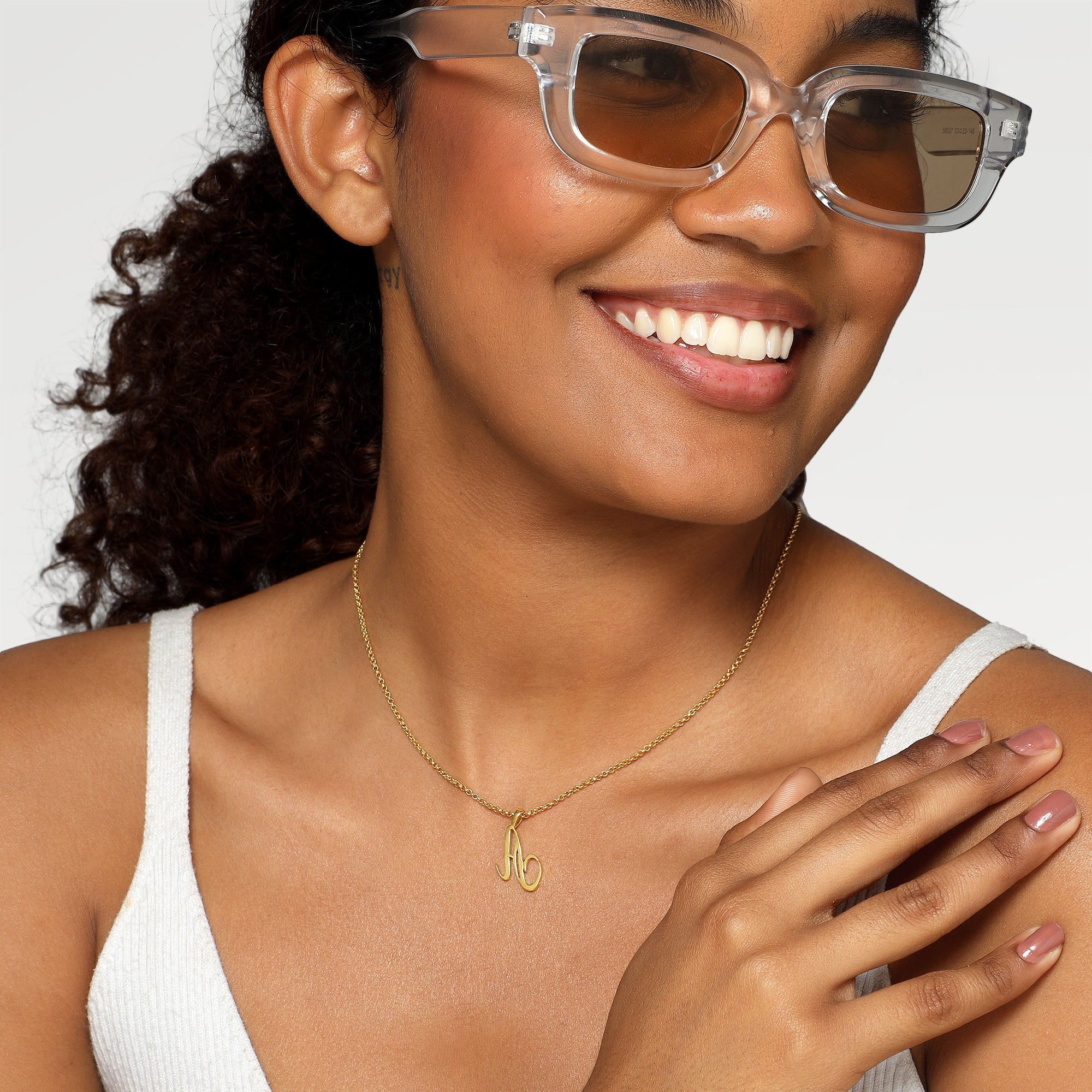 Mia Plain Alphabet Necklace