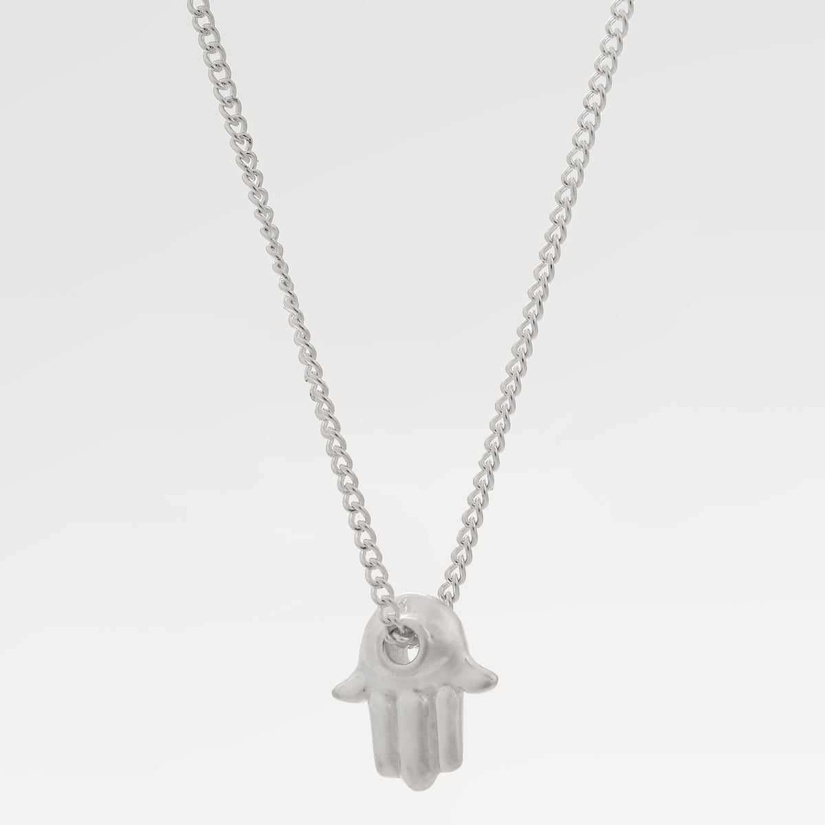 Silver Plated Plain Hand Enement Necklace