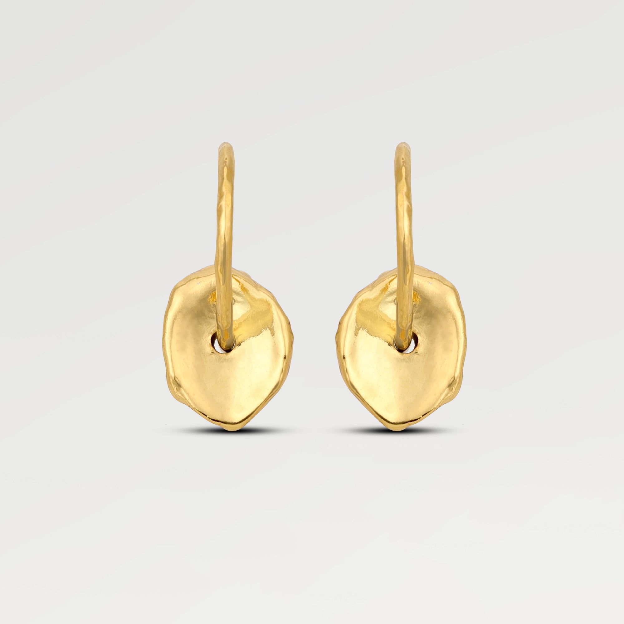 Kate Textured Hoop Disk Earrings