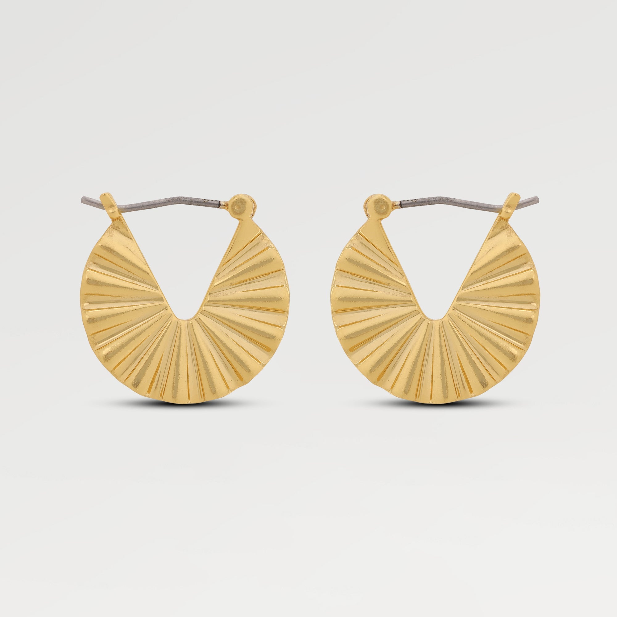 Grace Embossed Huggies Earrings