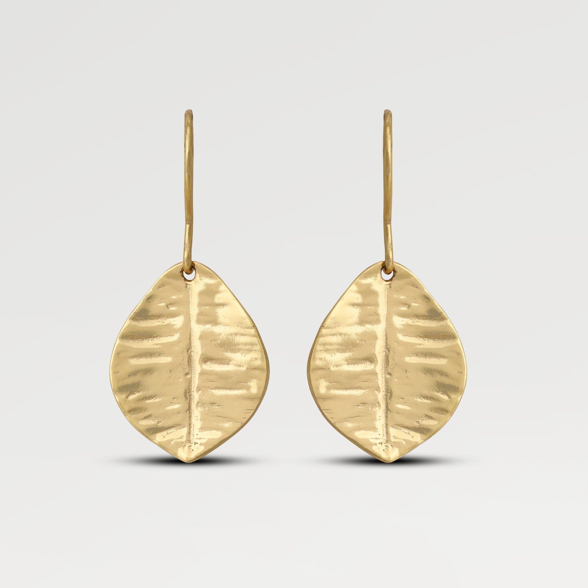 Grace Hammered Leaf Earrings