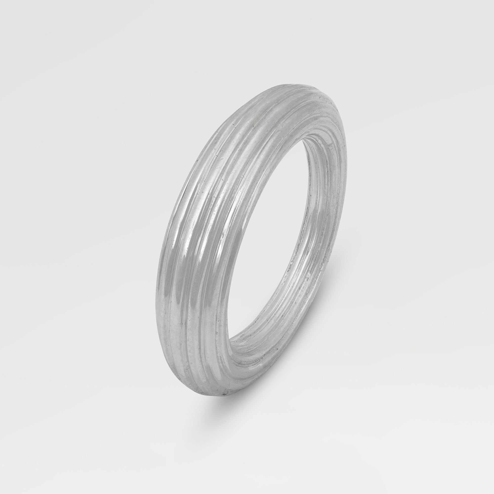 3 Micron Silver Plated with Palladium Flash Layer & Umicore Antitarnish Plain Solid Ring