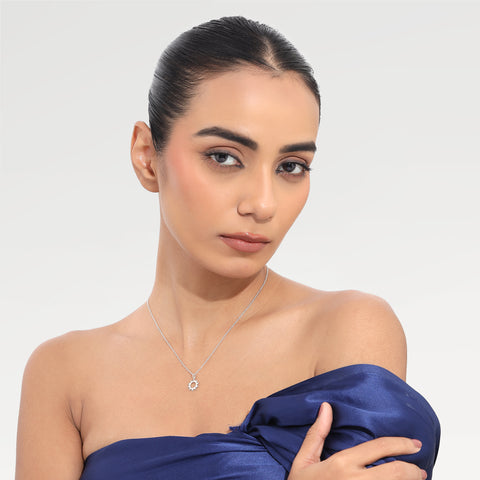 Anna Sterling Silver Sun Pendant