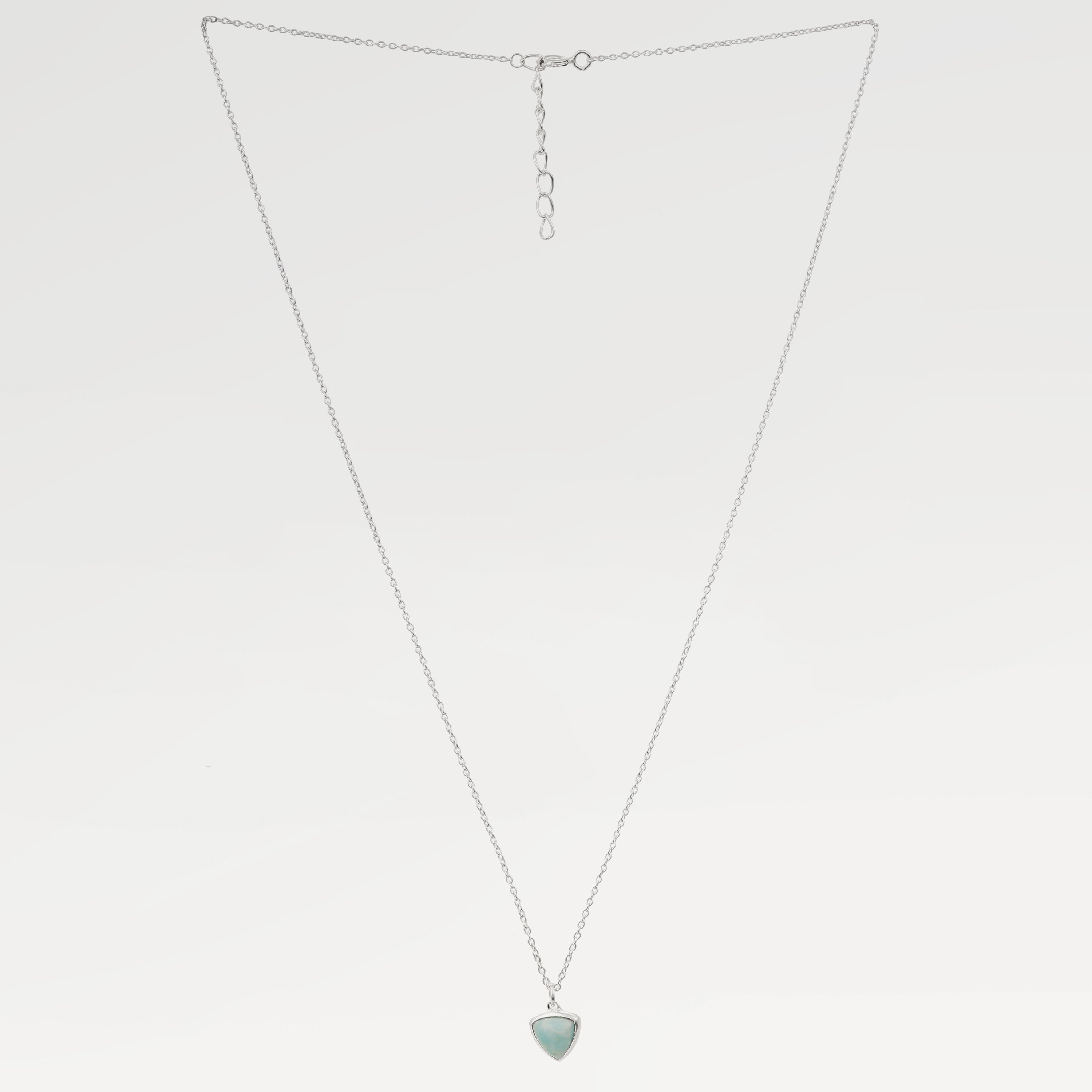 Ruby Amazonite Trillion Cab Necklace
