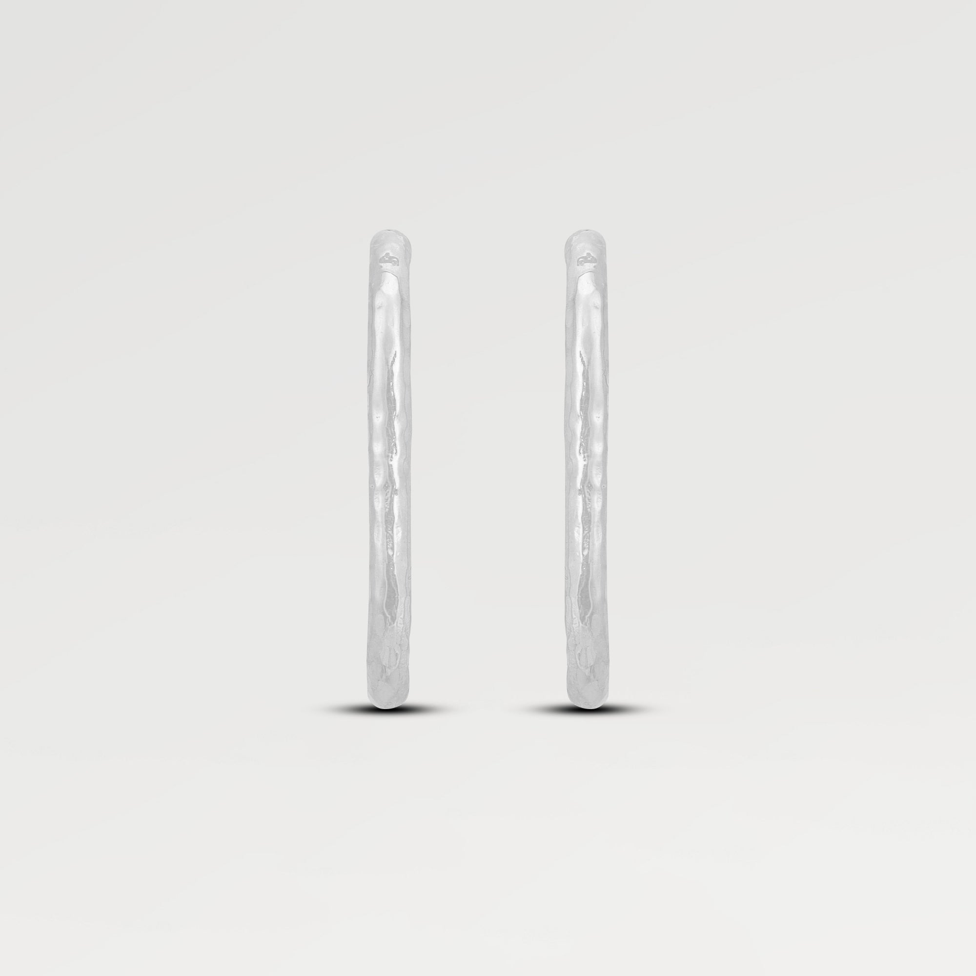 Kate Hammered Oval Huggies Earrings
