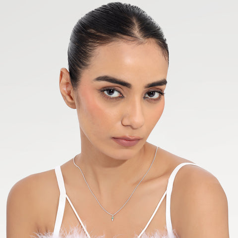 Lucy Silver Zirconia Necklace