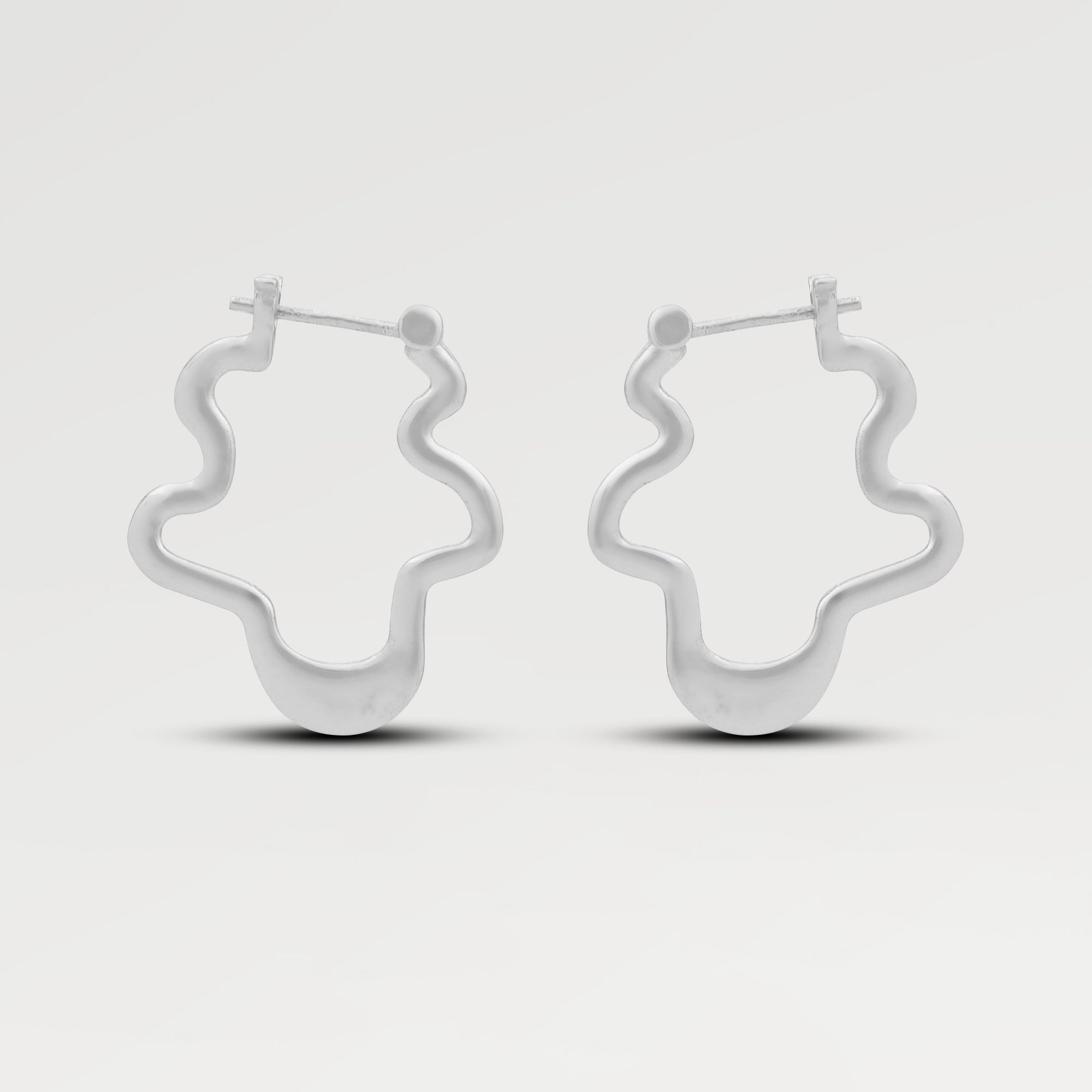 Nora Organic Shape Huggies Earrings