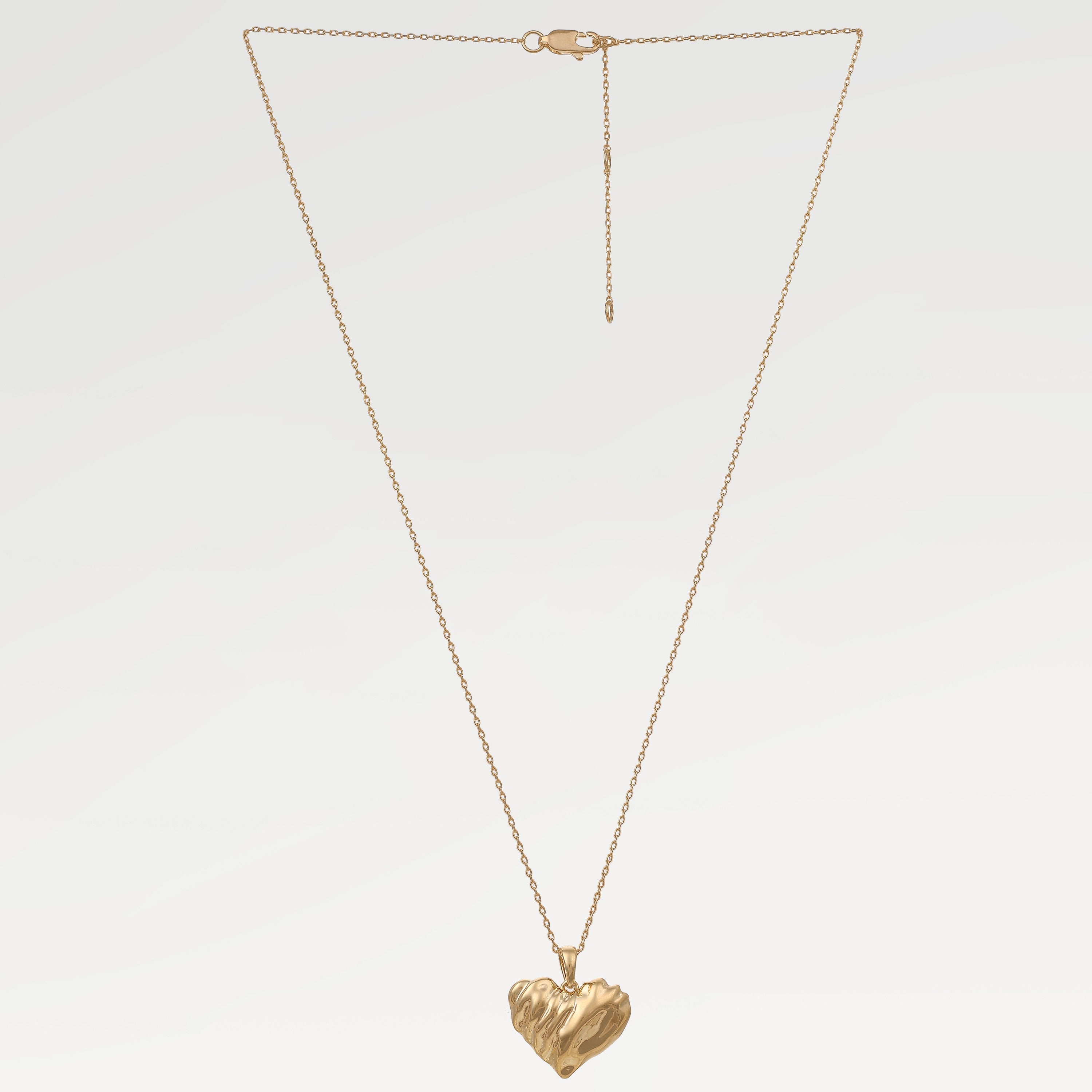 Grace Embossed Heart Necklace