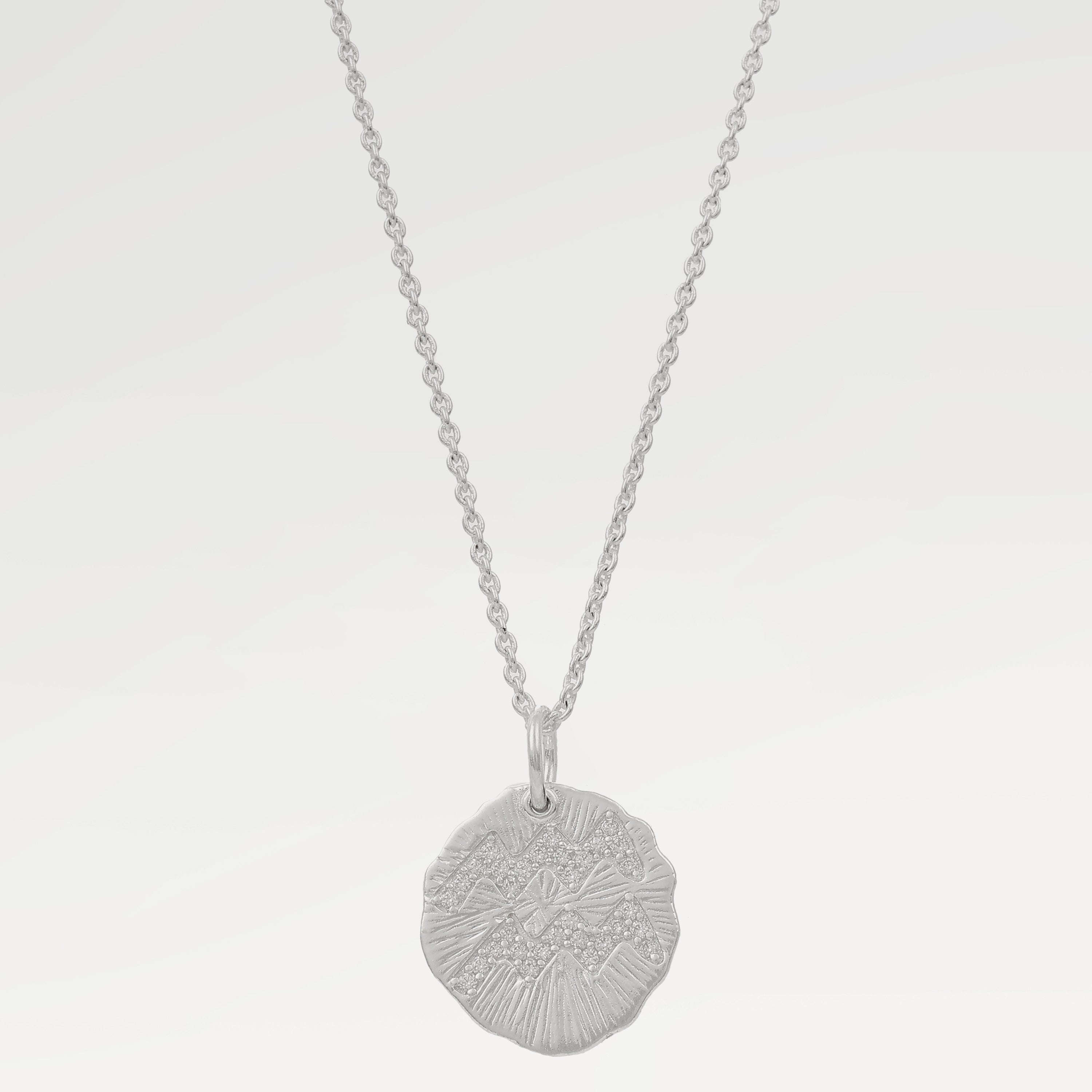Lily CZ Aquarius Zodiac Slider Necklace