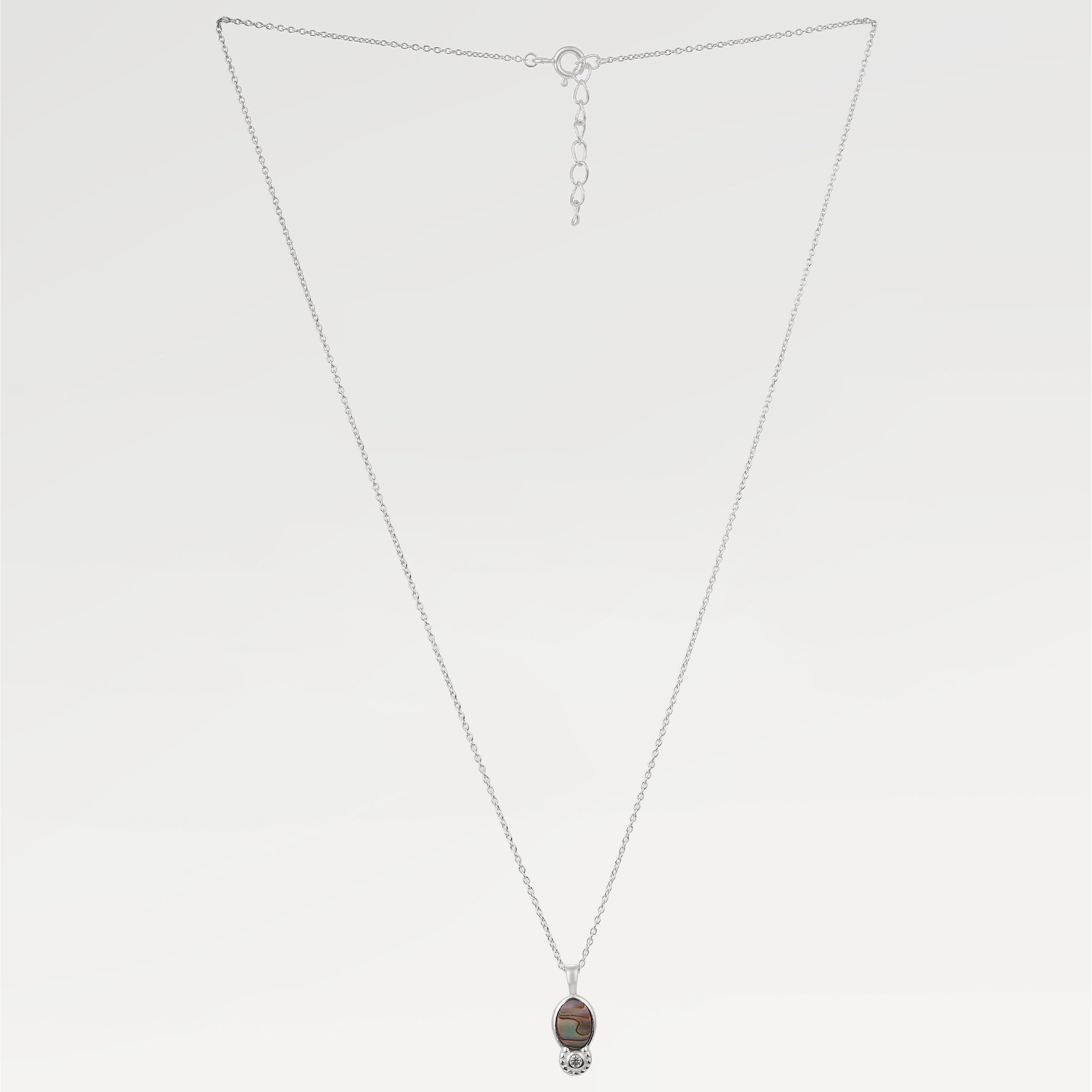 Lily Grey Pearl Zirconia Necklace