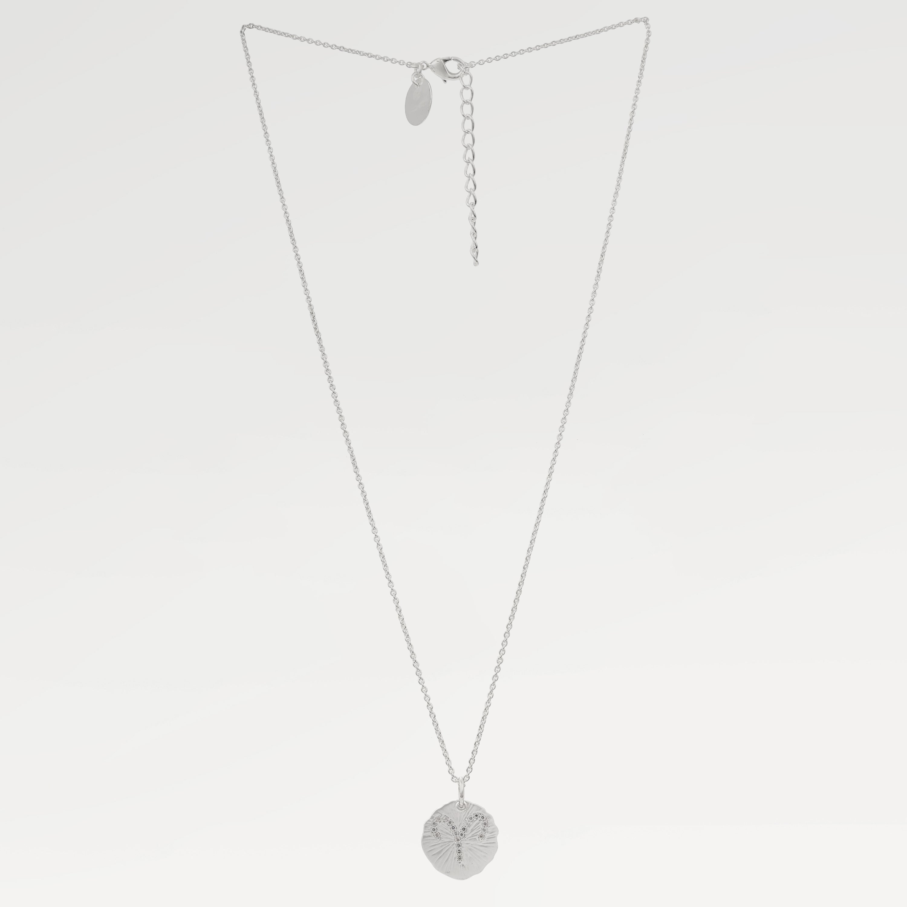 Ella Pave CZ Aries Zodiac Necklace