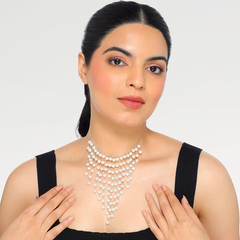 Fyn Silver Pearl Necklace