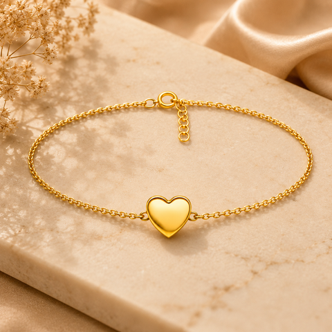 Cova Silver Heart Anklet