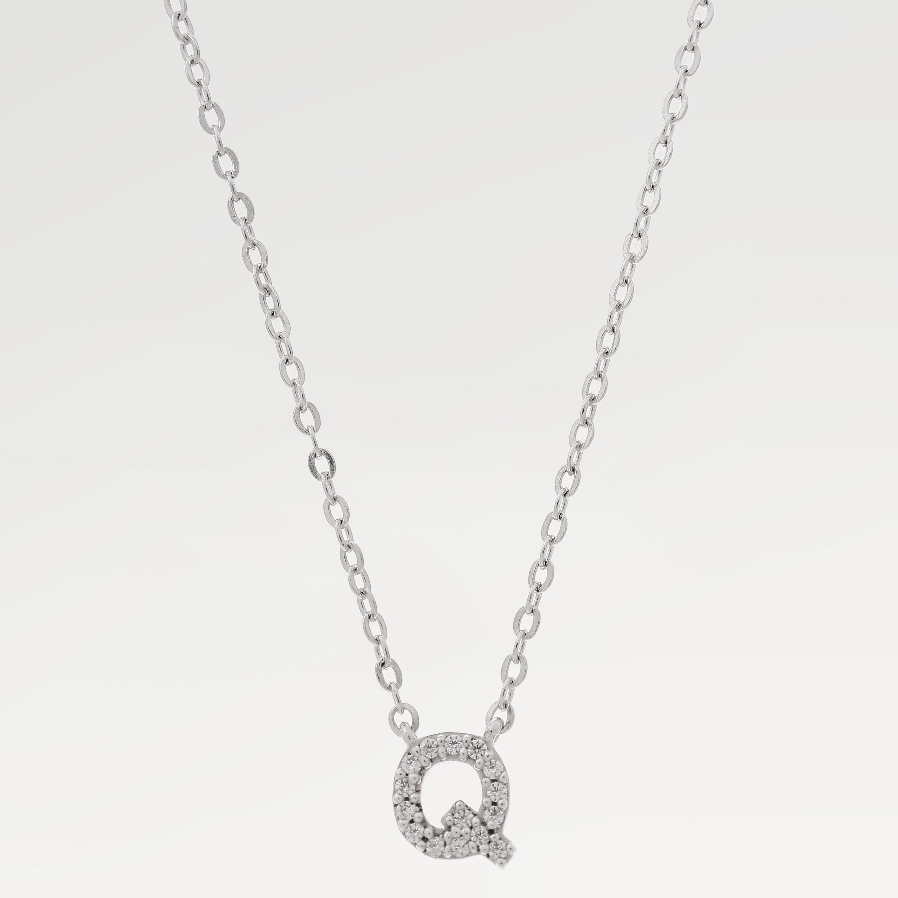Emma Alphabet Zirconia Necklace