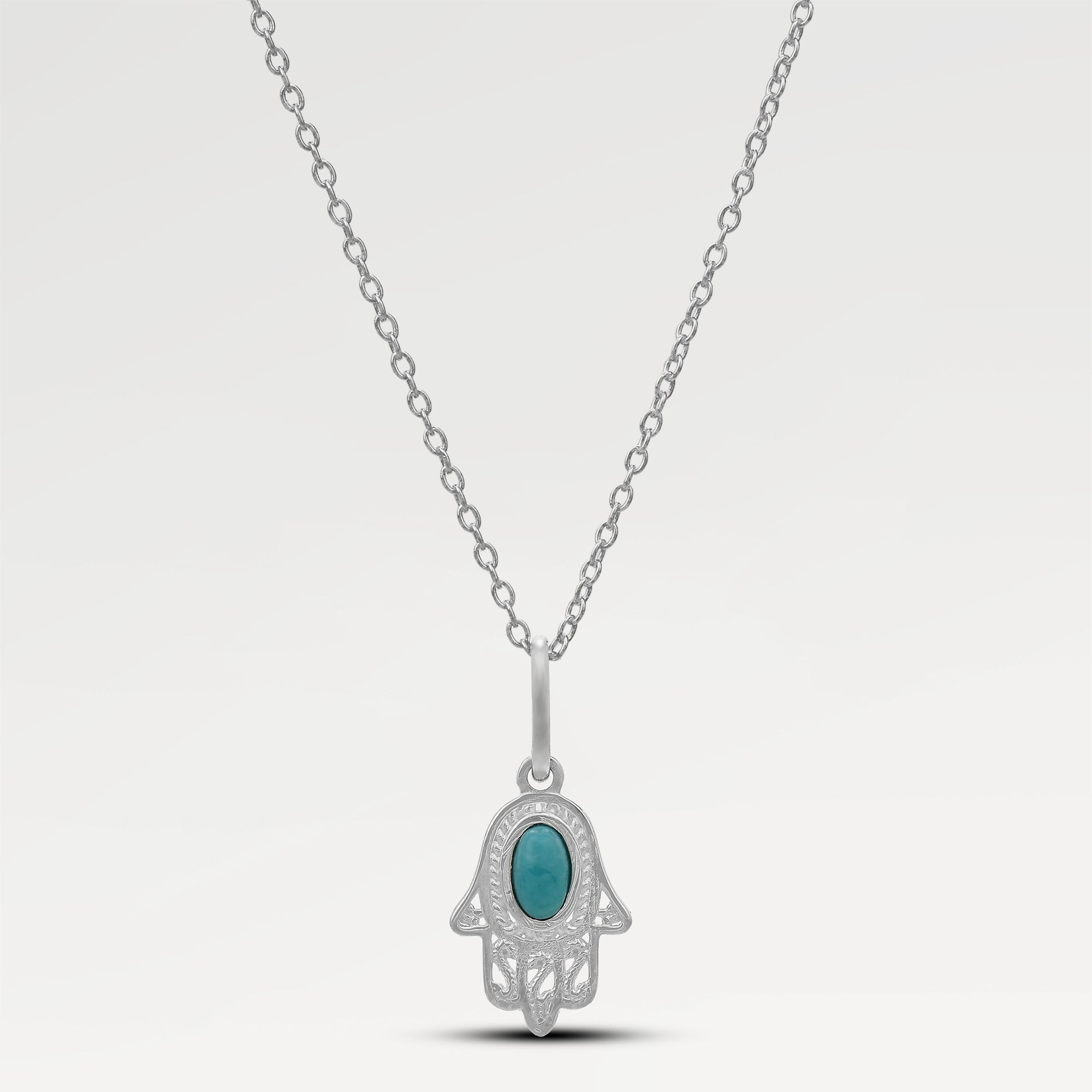 Ava Filigree Turquoise Bezel Pendant