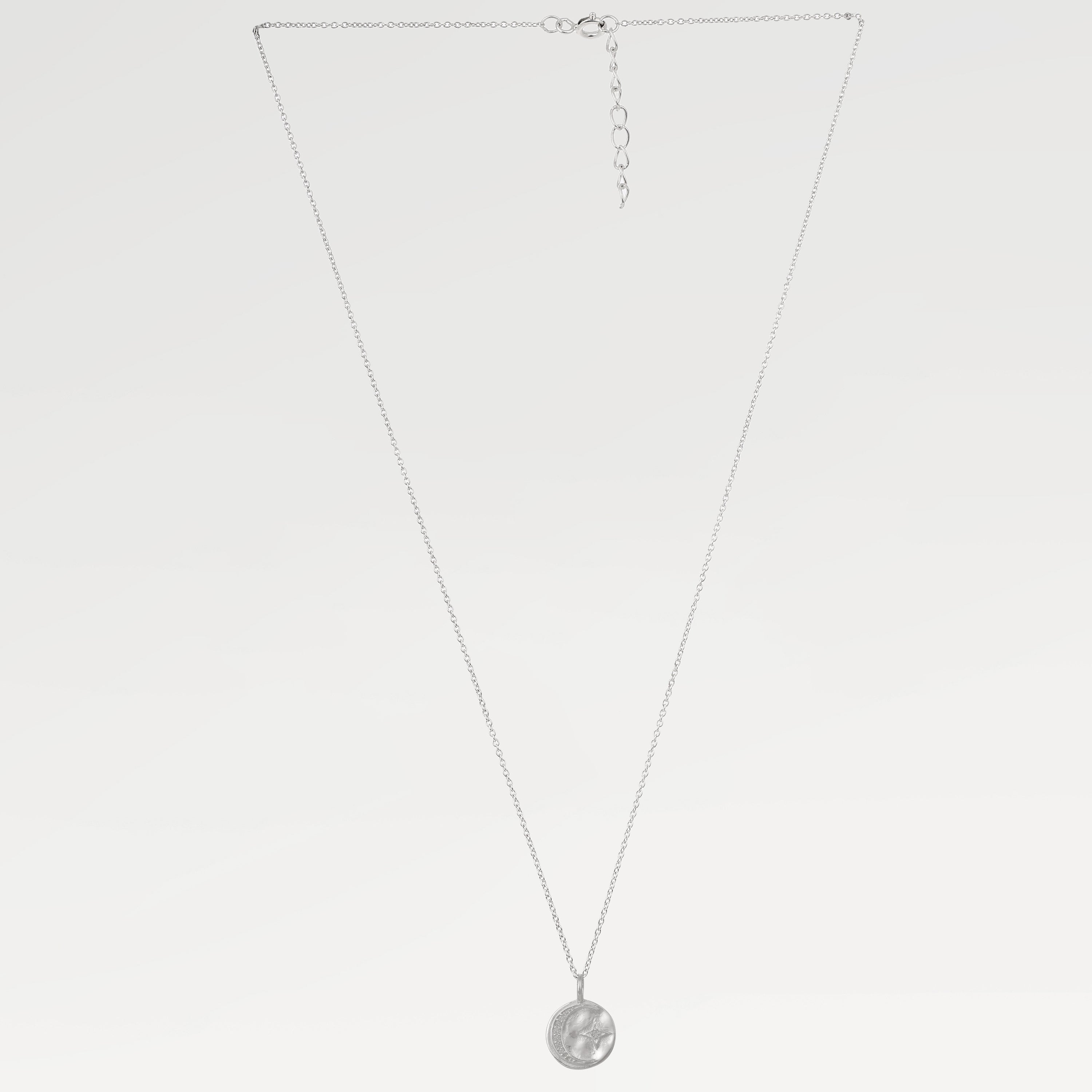 Zoe Star Moon Pave Zirconia Necklace