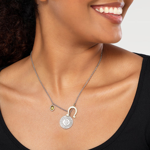 Mia Silver Two Tone Zodiac Necklace