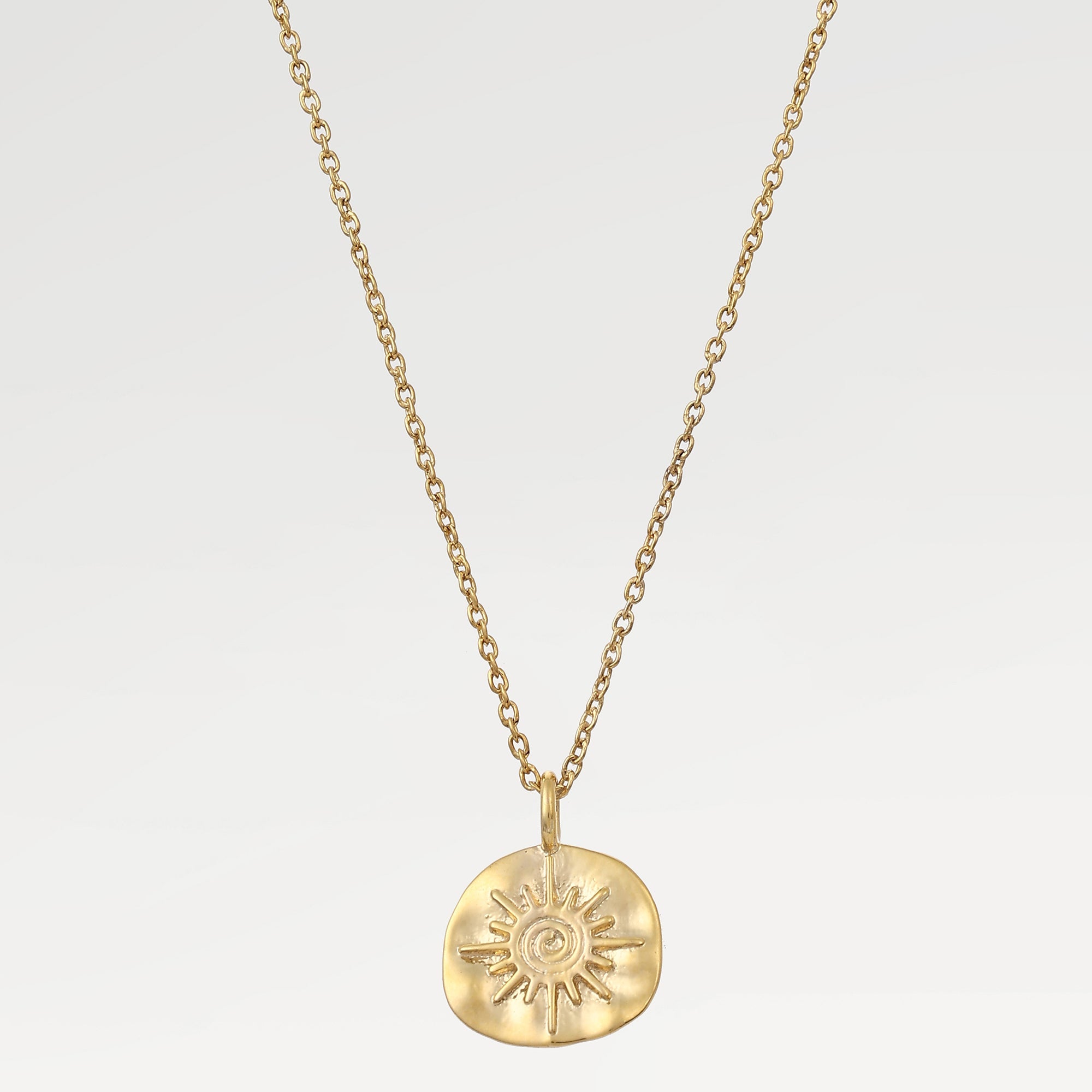 Mia Hammered Sun Slider Necklace