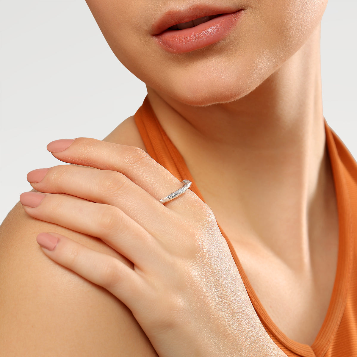 June Hammered Texture Ring