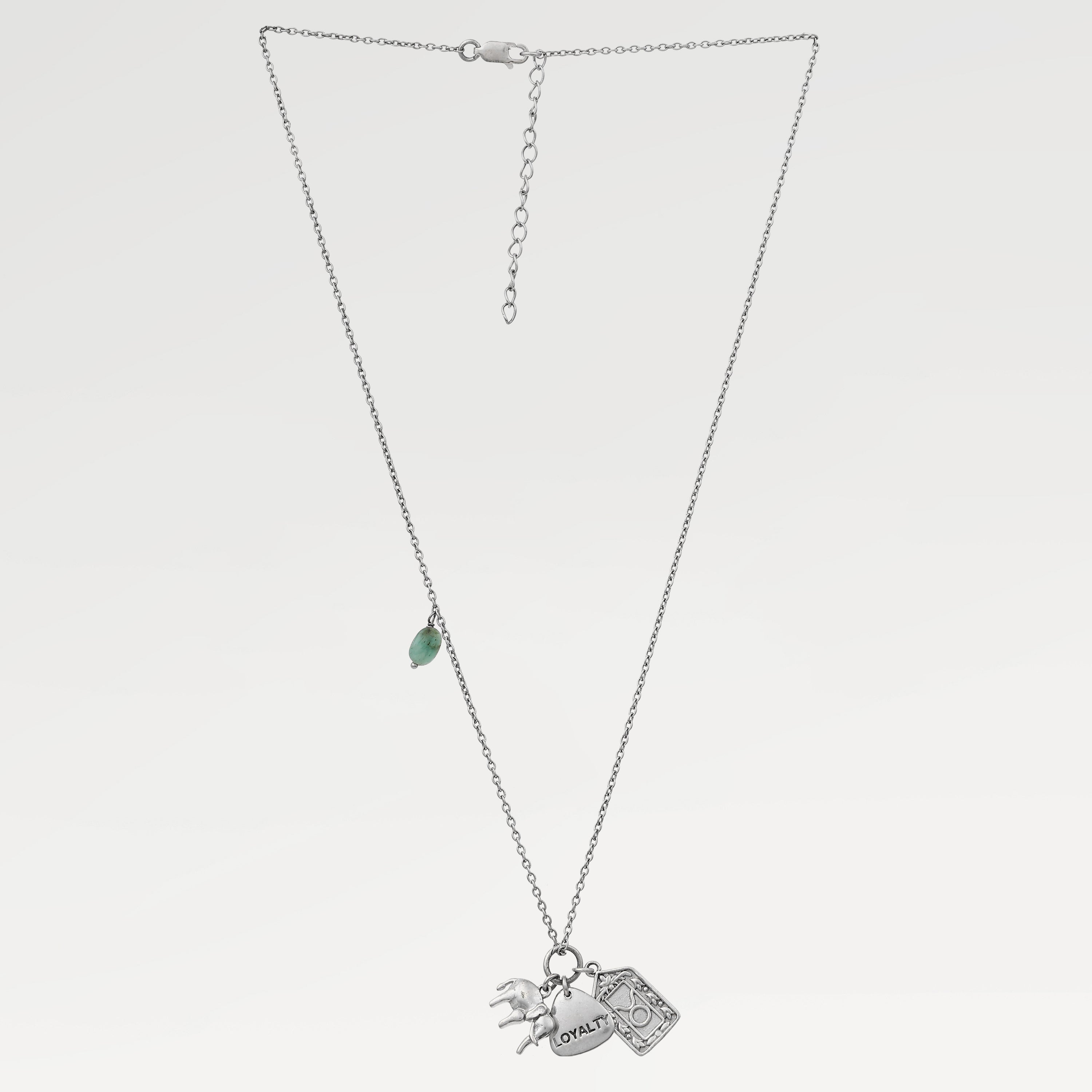 Kate Taurus Emerald Charm Necklace