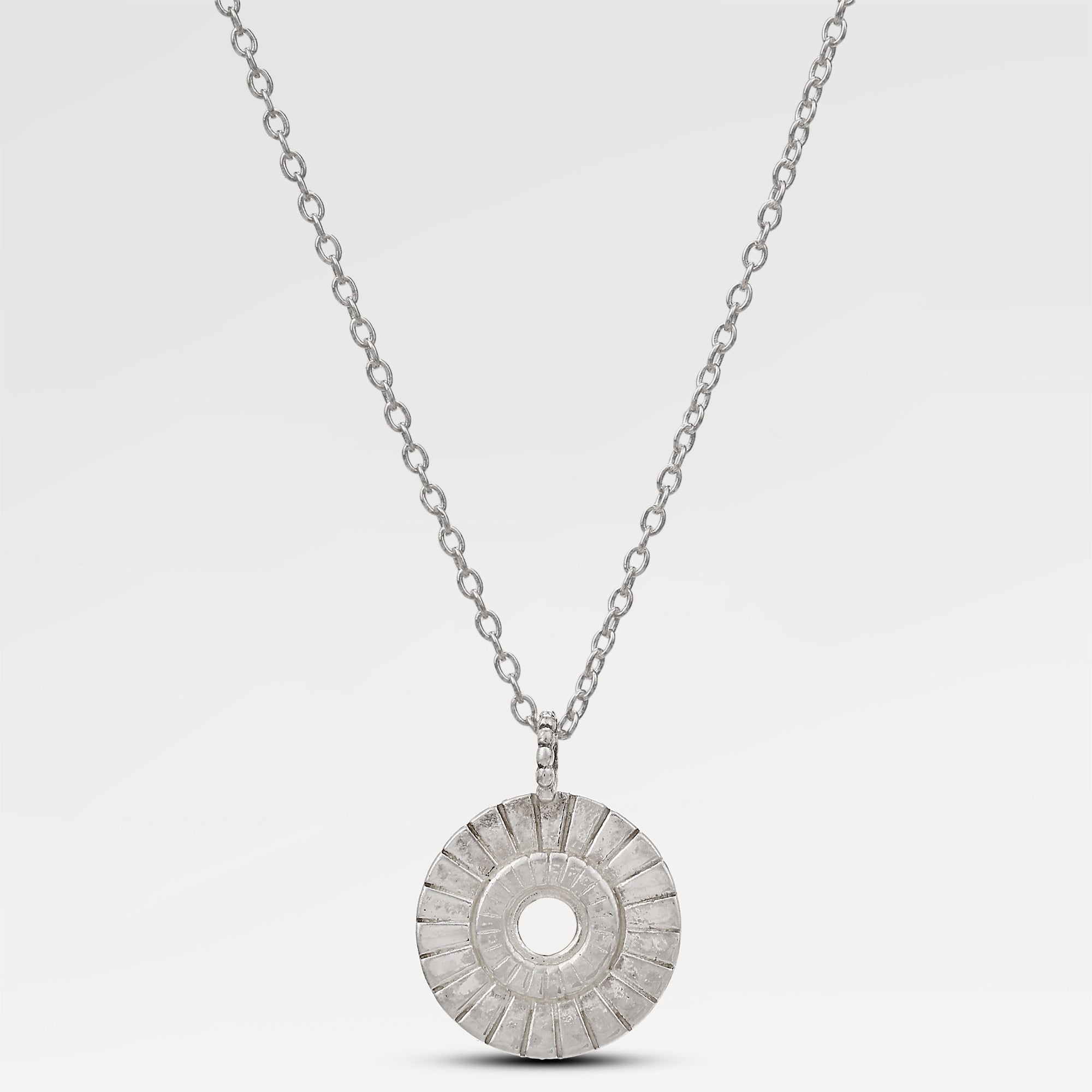 Ruby Embossed Minimal Pendant
