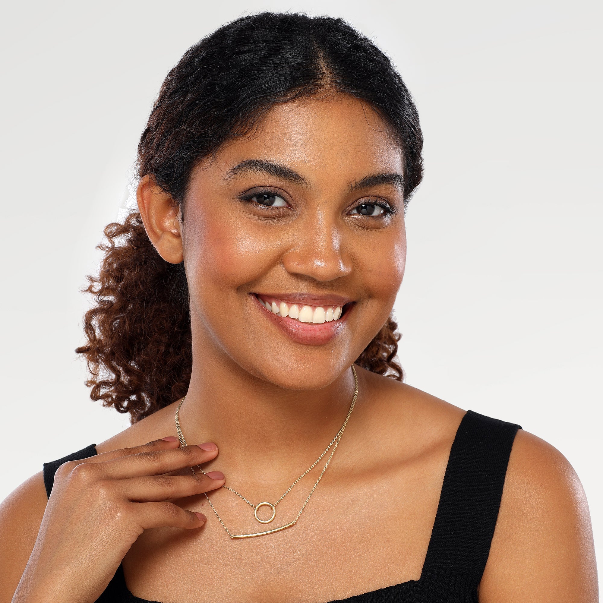 Mia Double Layer Bar Necklace