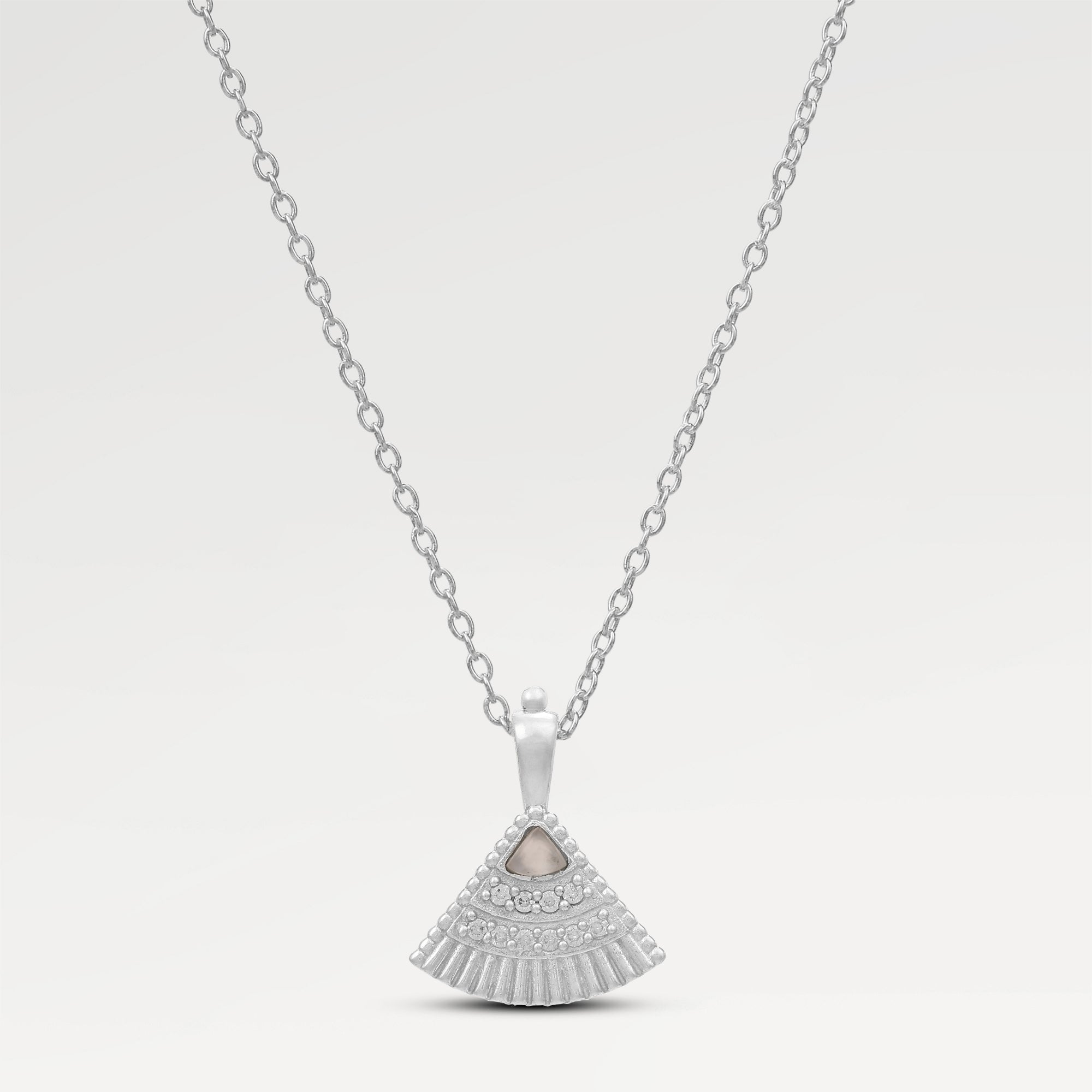 Ella Moonstone Kite Pave Pendant