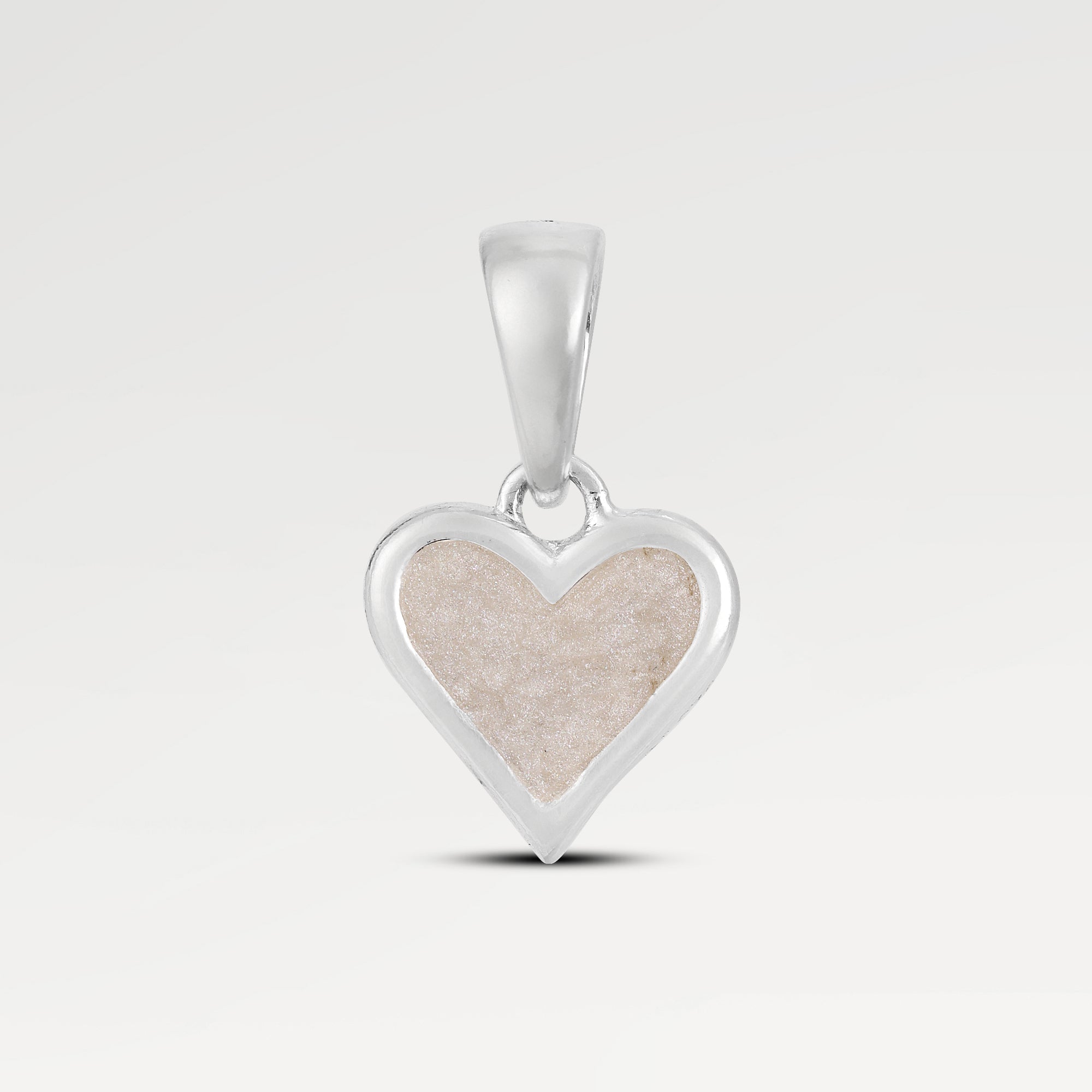 Zoe Silver Plated Enamel Pearl Heart Pendant