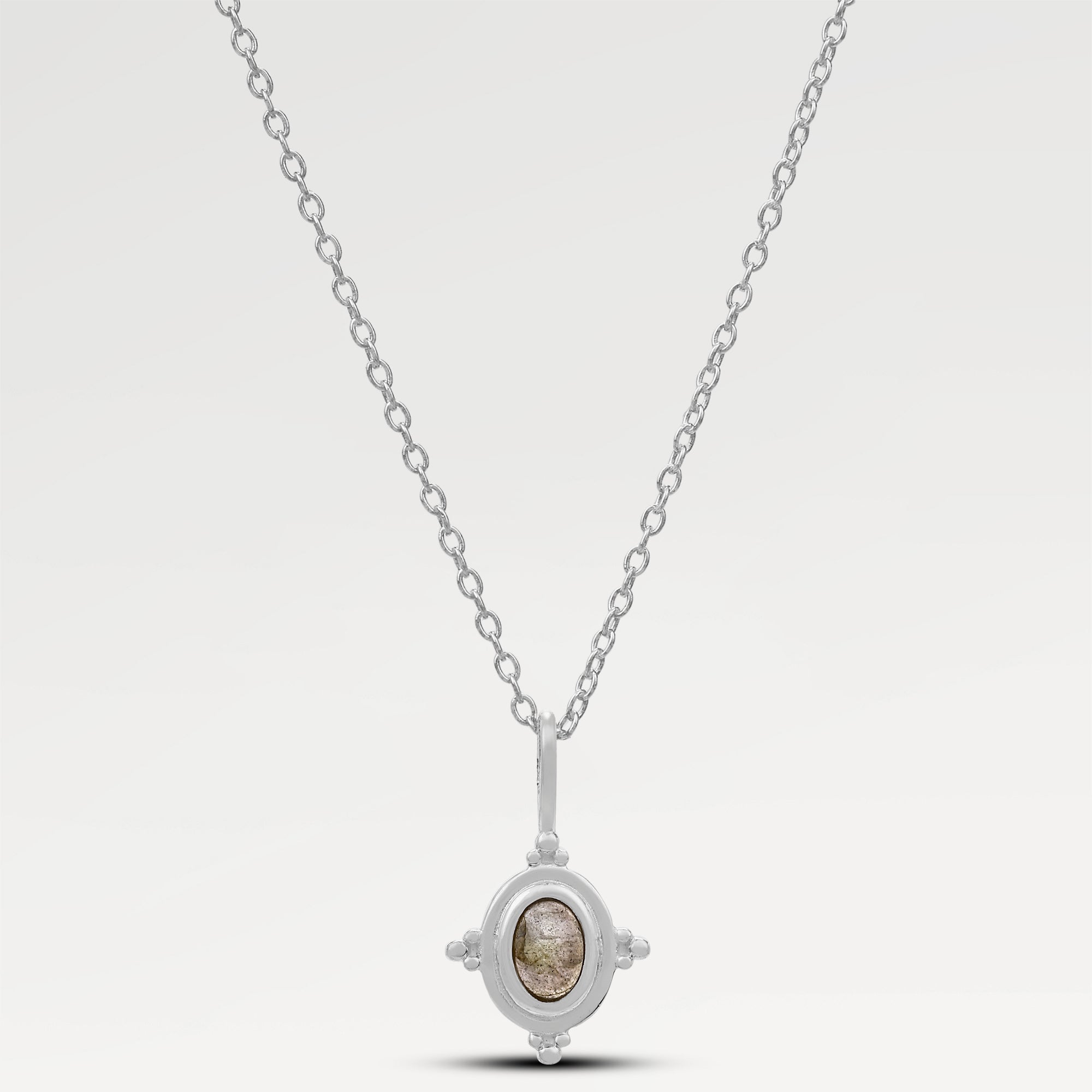 Kate Labradorite Oval Bezel Pendant