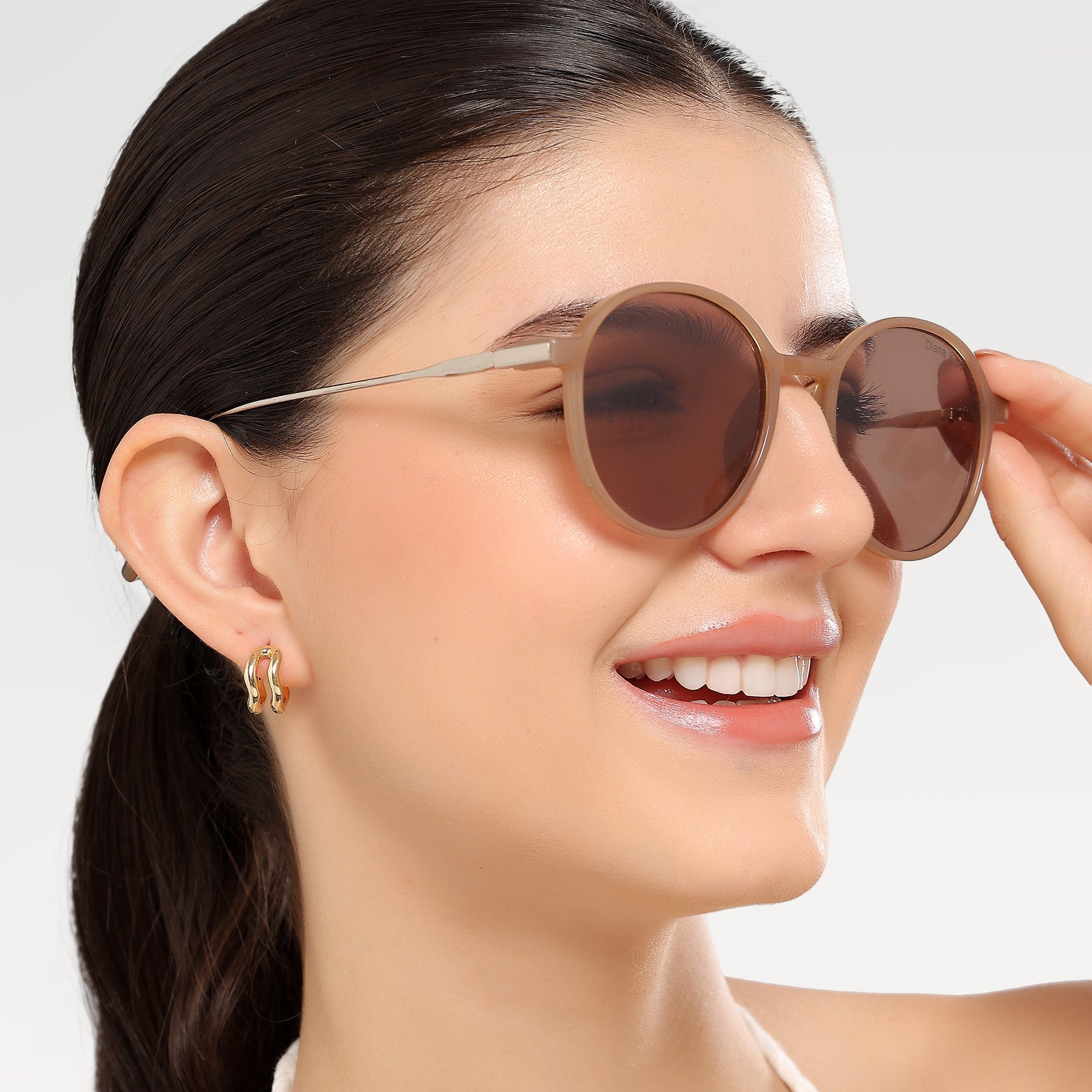 Zoe Gold Plated Minimal Huggies Earrings