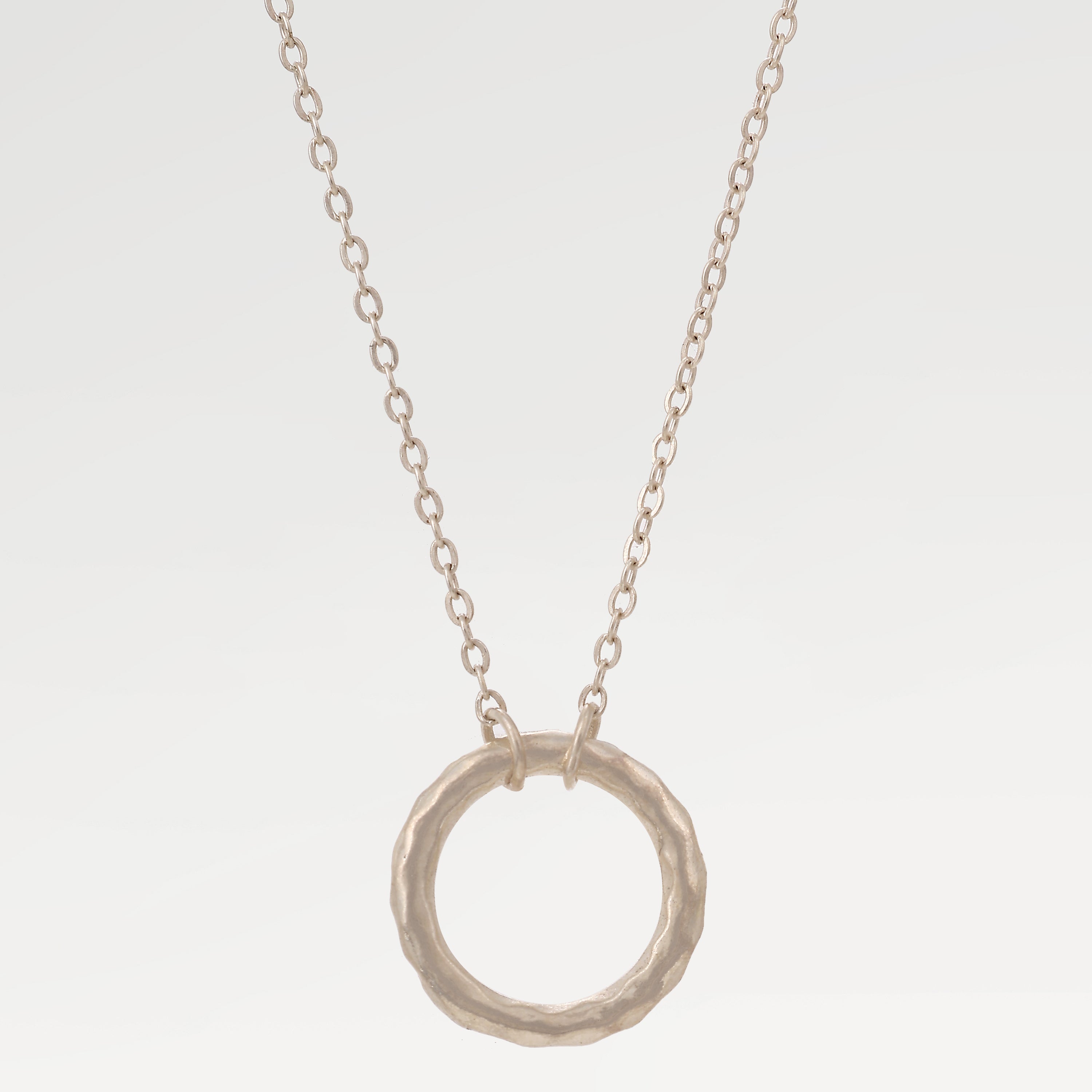 Ruby Silver Plated Plain Necklace