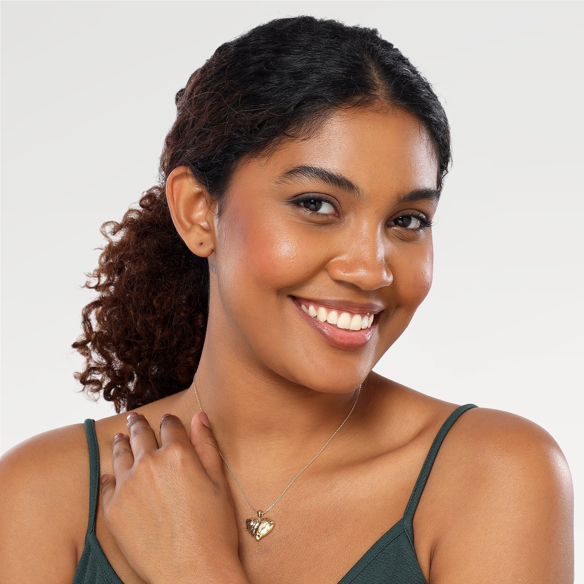 Grace Embossed Heart Necklace