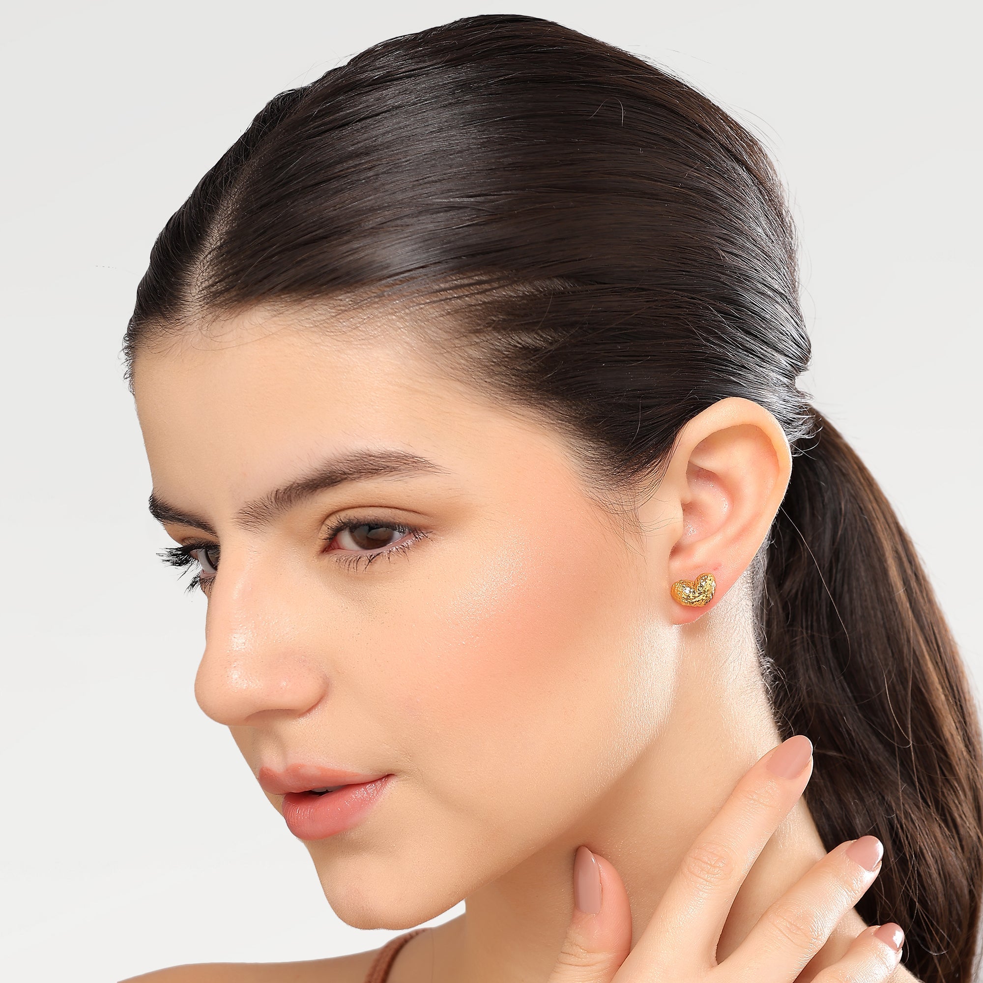 Mia Textured Stud Earrings