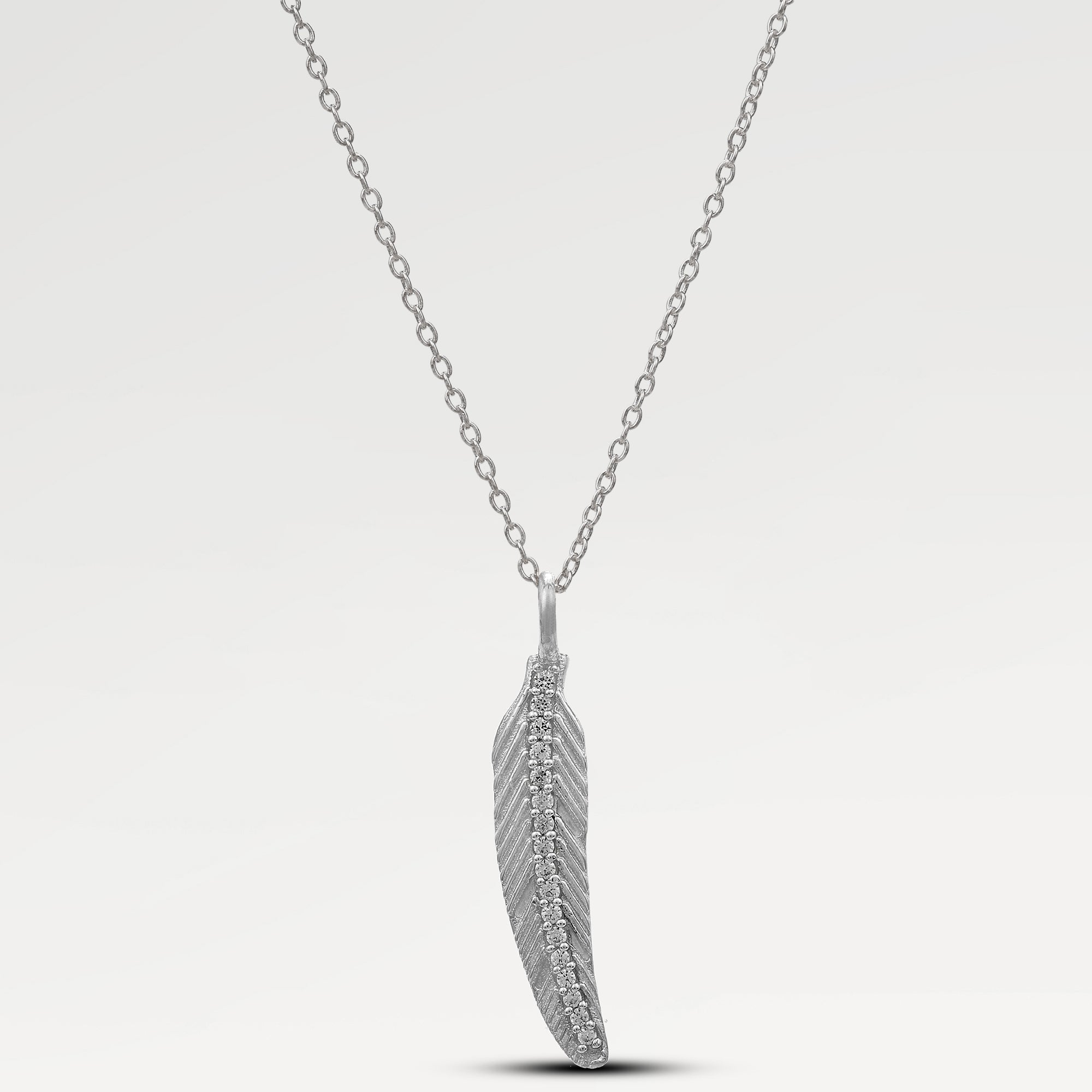 Grace Pave Leaf Zirconia Pendant