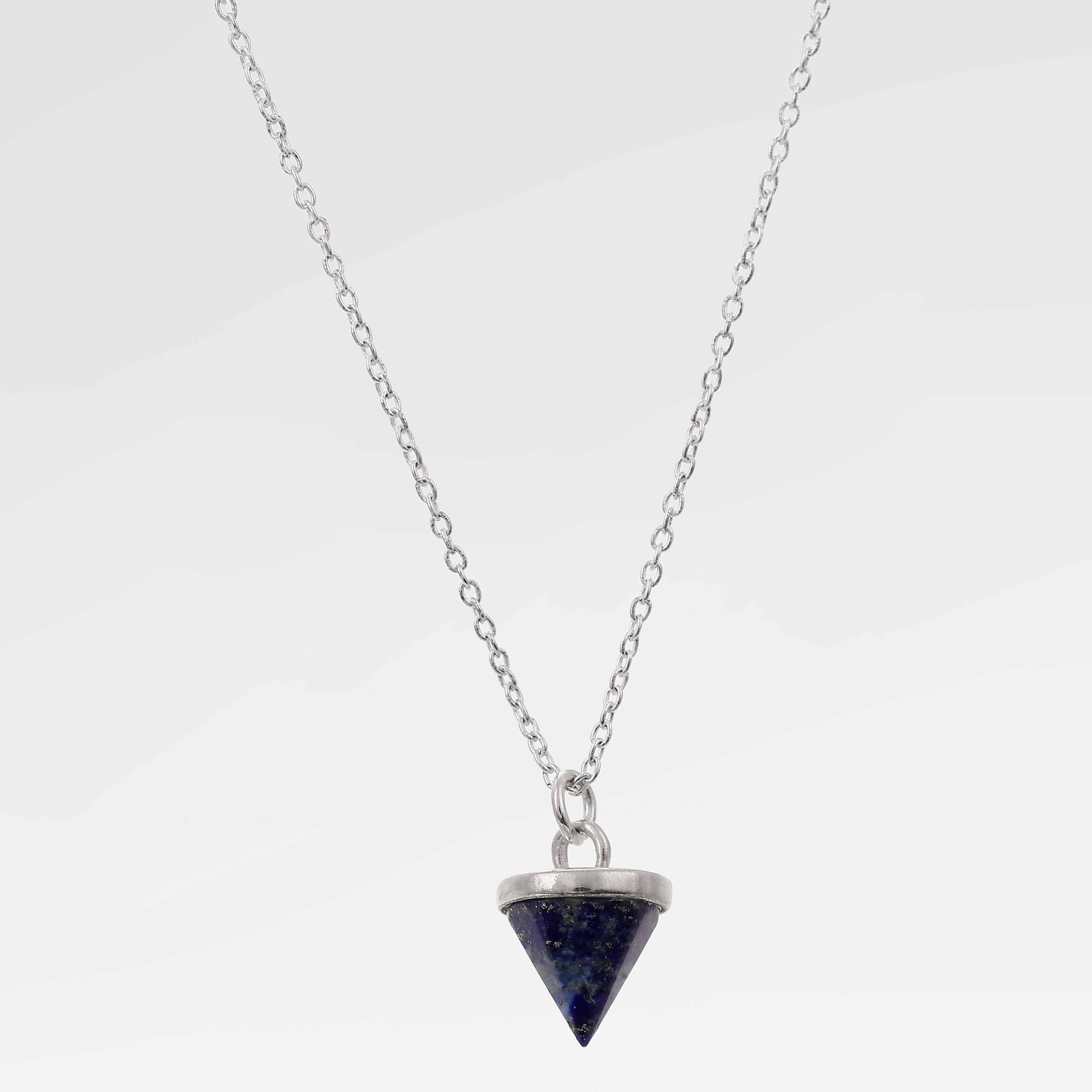 Grace Lapis Lazuli Drop Cone Necklace
