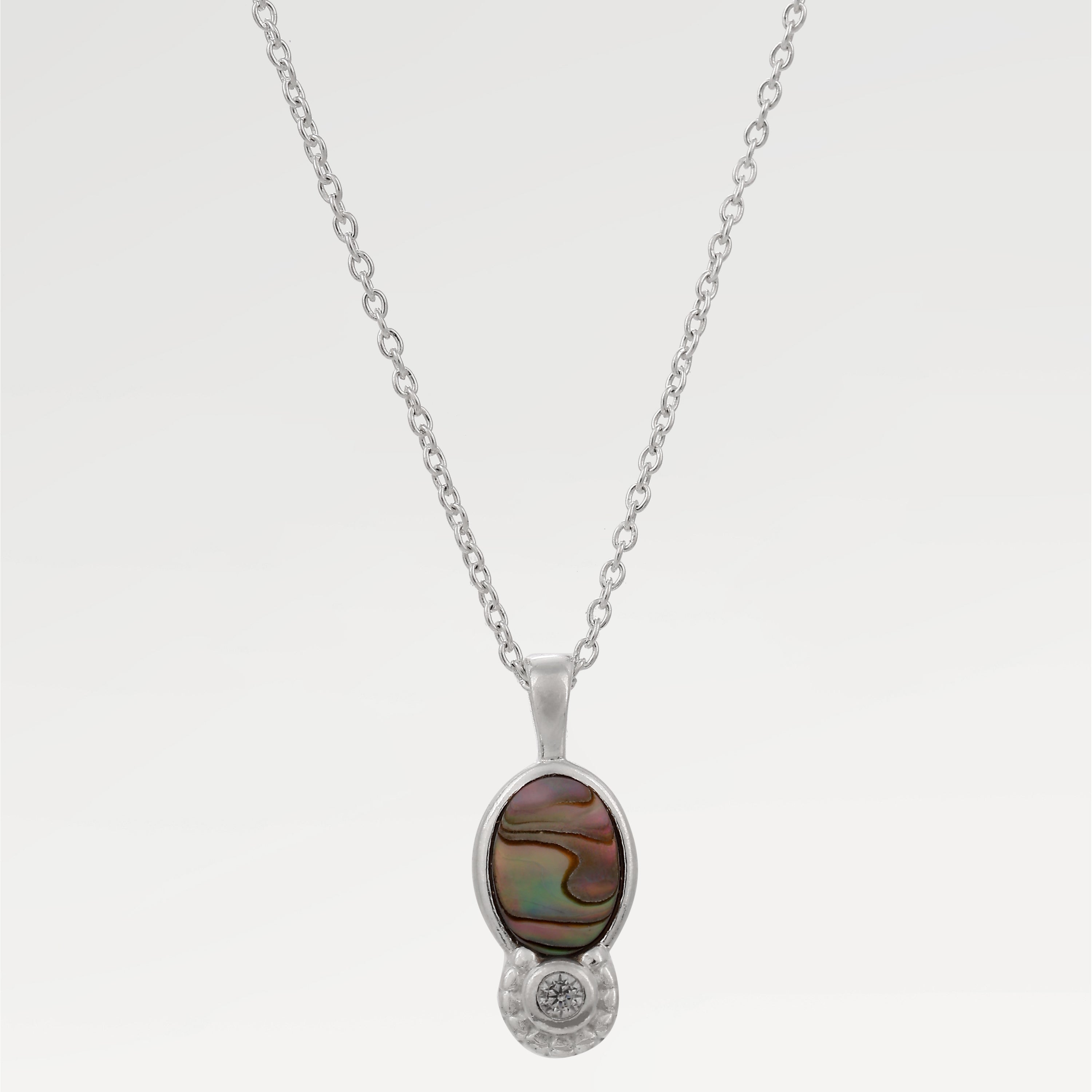 Lily Grey Pearl Zirconia Necklace