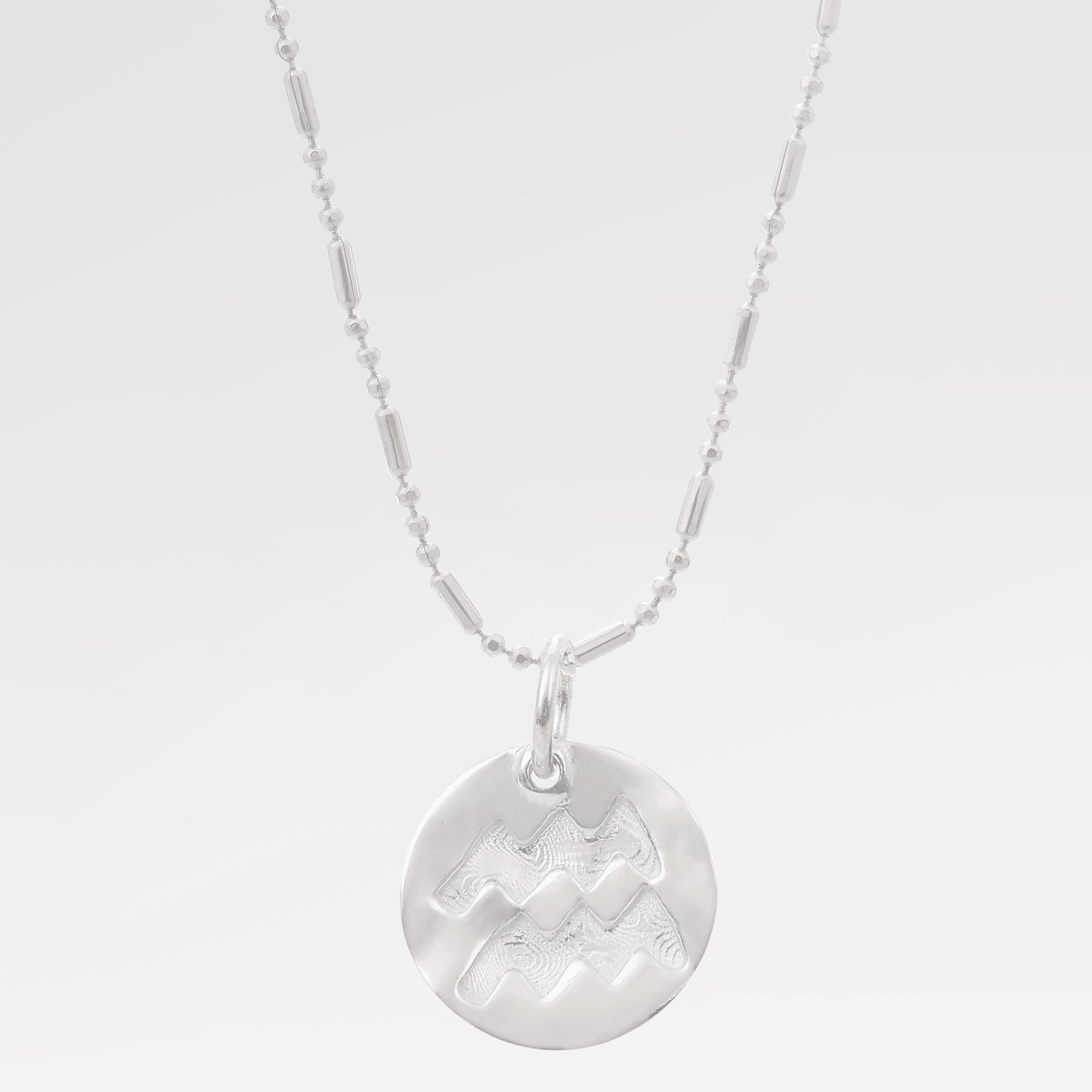 June Aquarius Zodiac Necklace