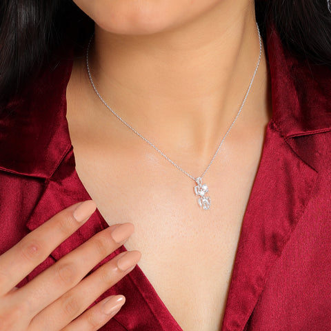 Nyra Silver Zirconia Necklace