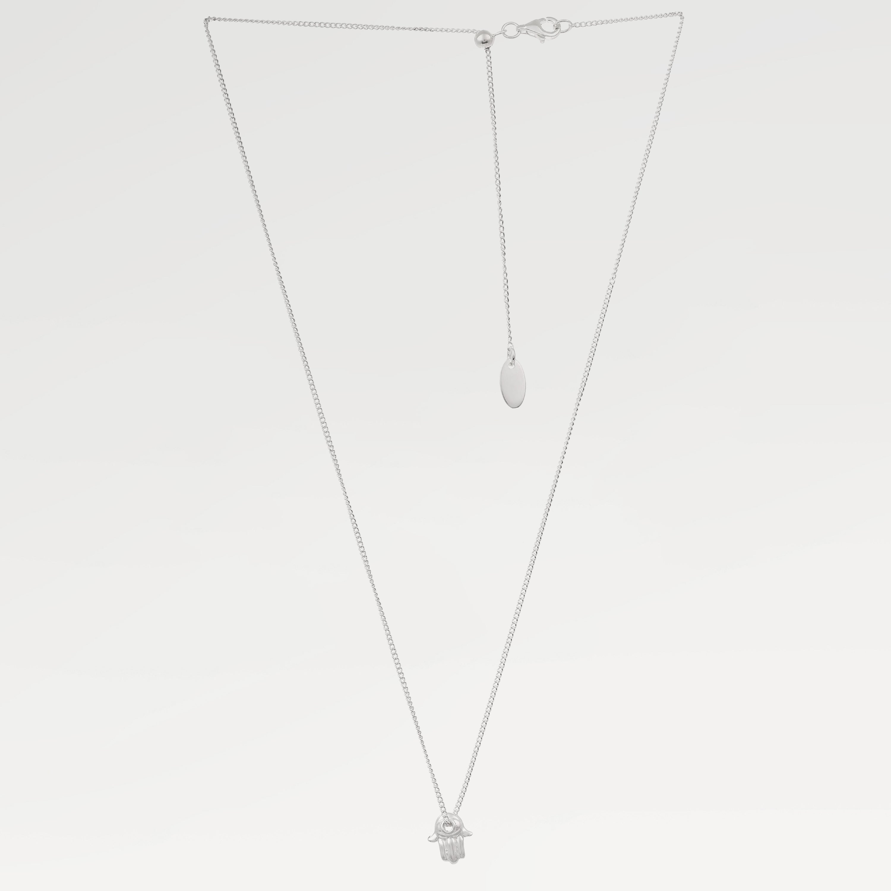 Ava Silver Plated Hand Enamel Necklace