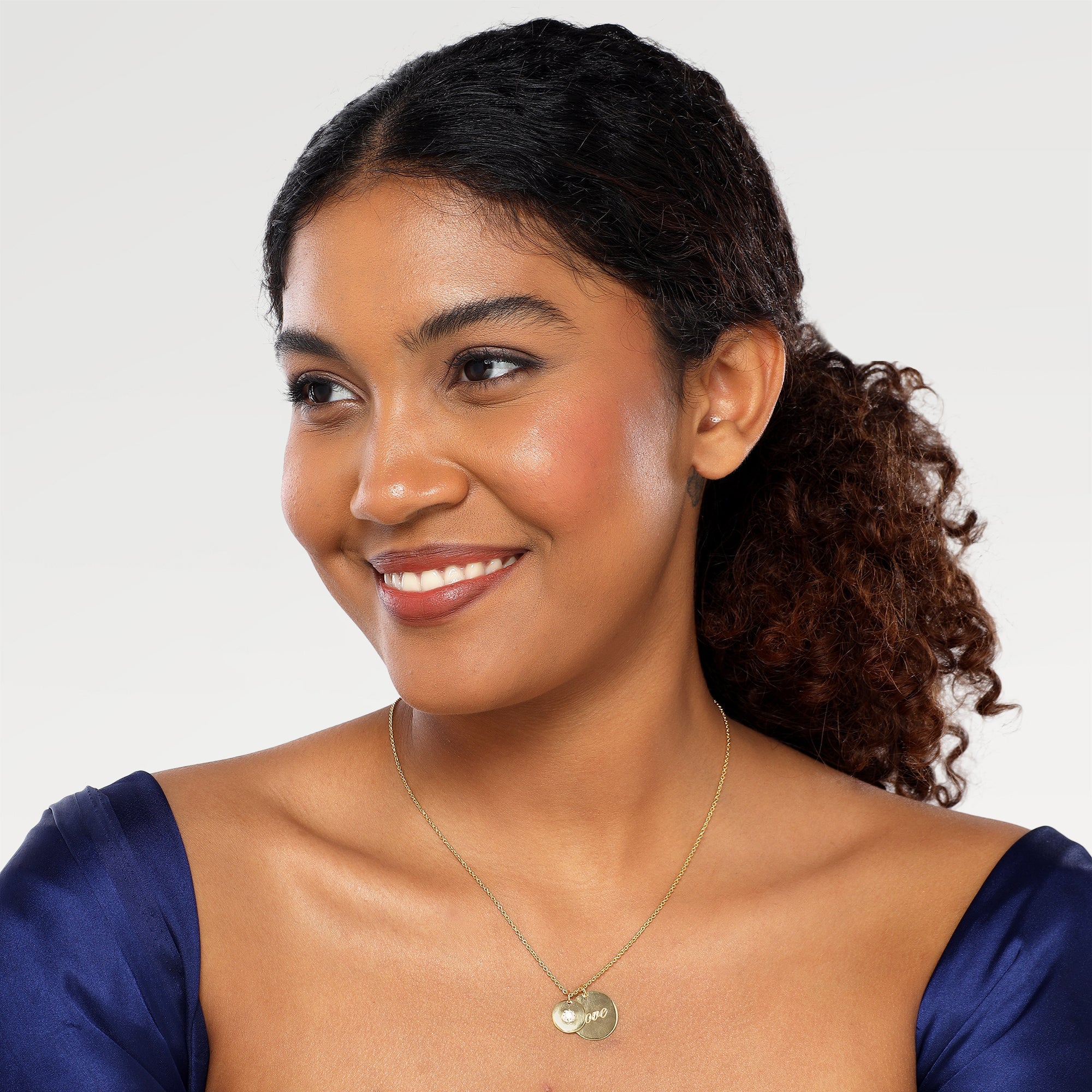Lily Love Disk Necklace