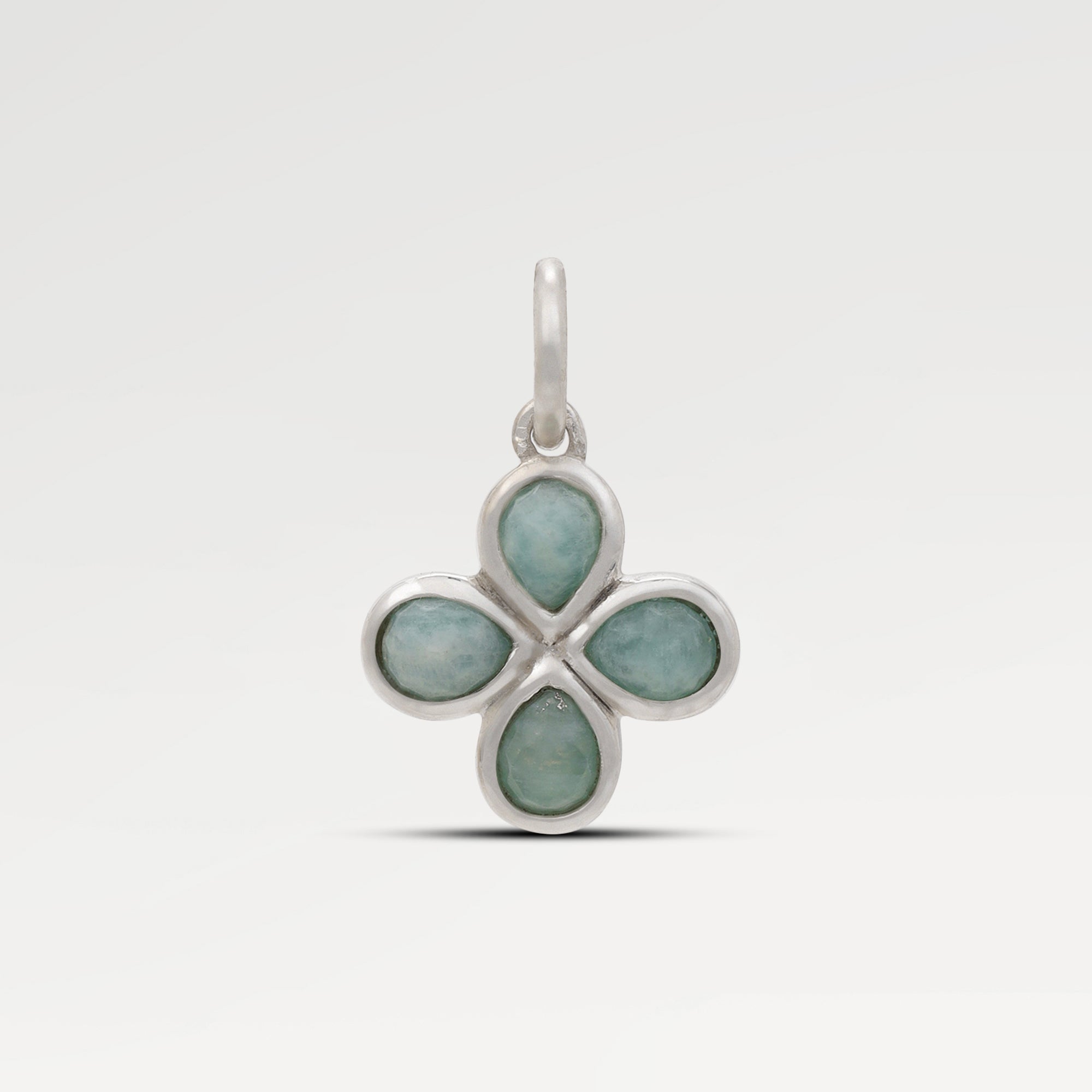 Ruby Amazonite Flower Pendant