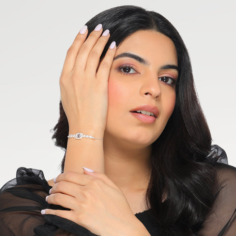 Aris Silver Zirconia Bracelets