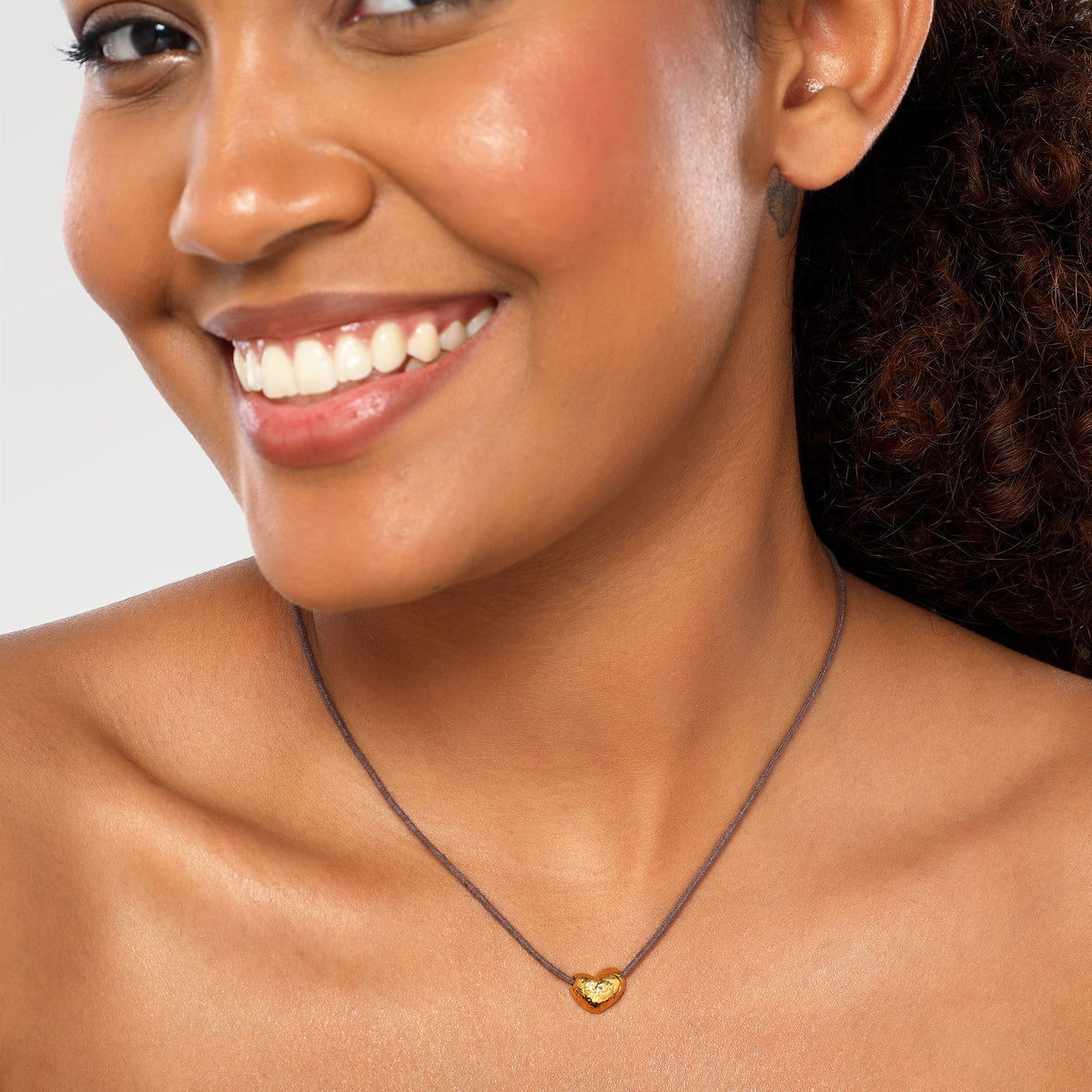 Lucy Hammered Heart Necklace