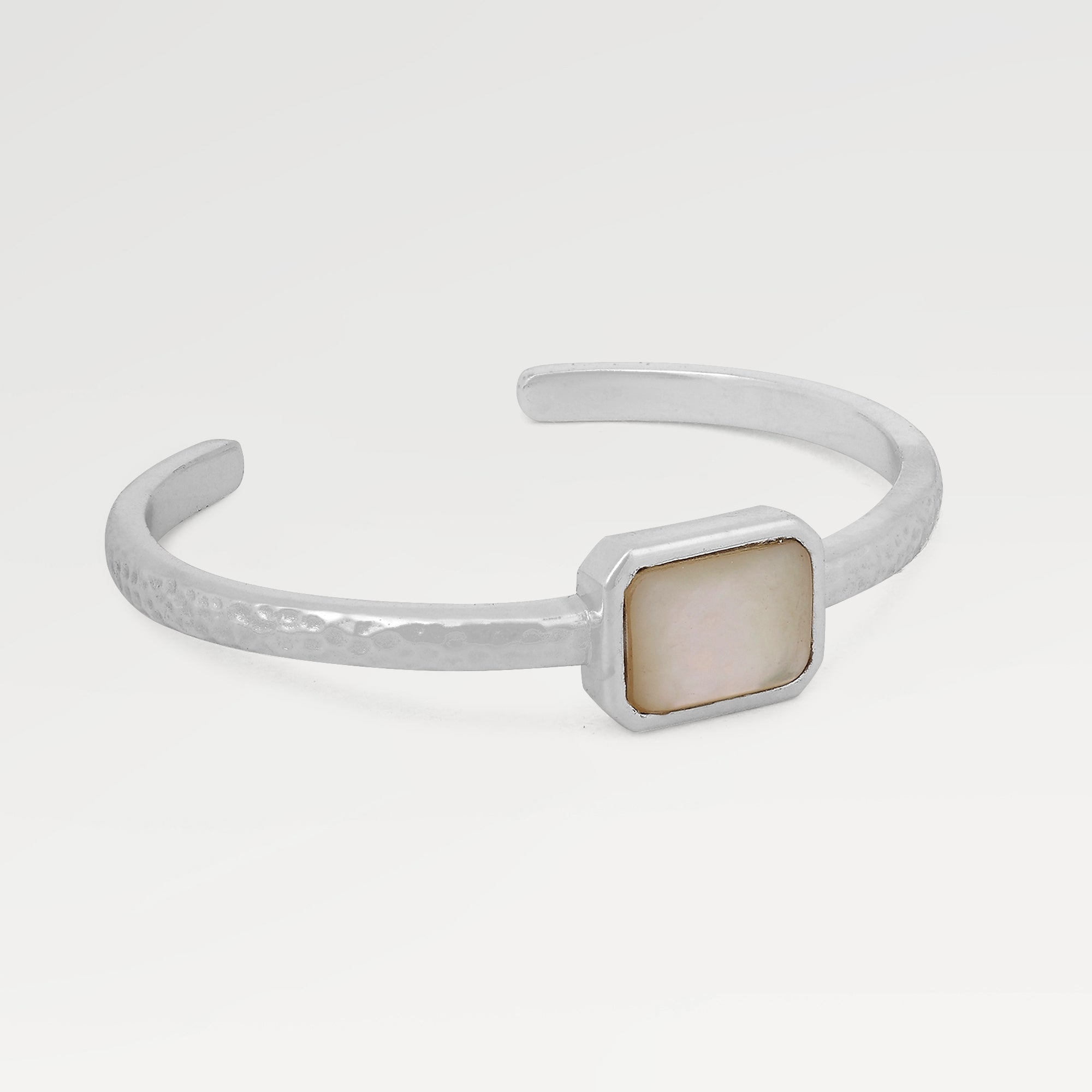 Kate Octagon Shell Hammered Cuff
