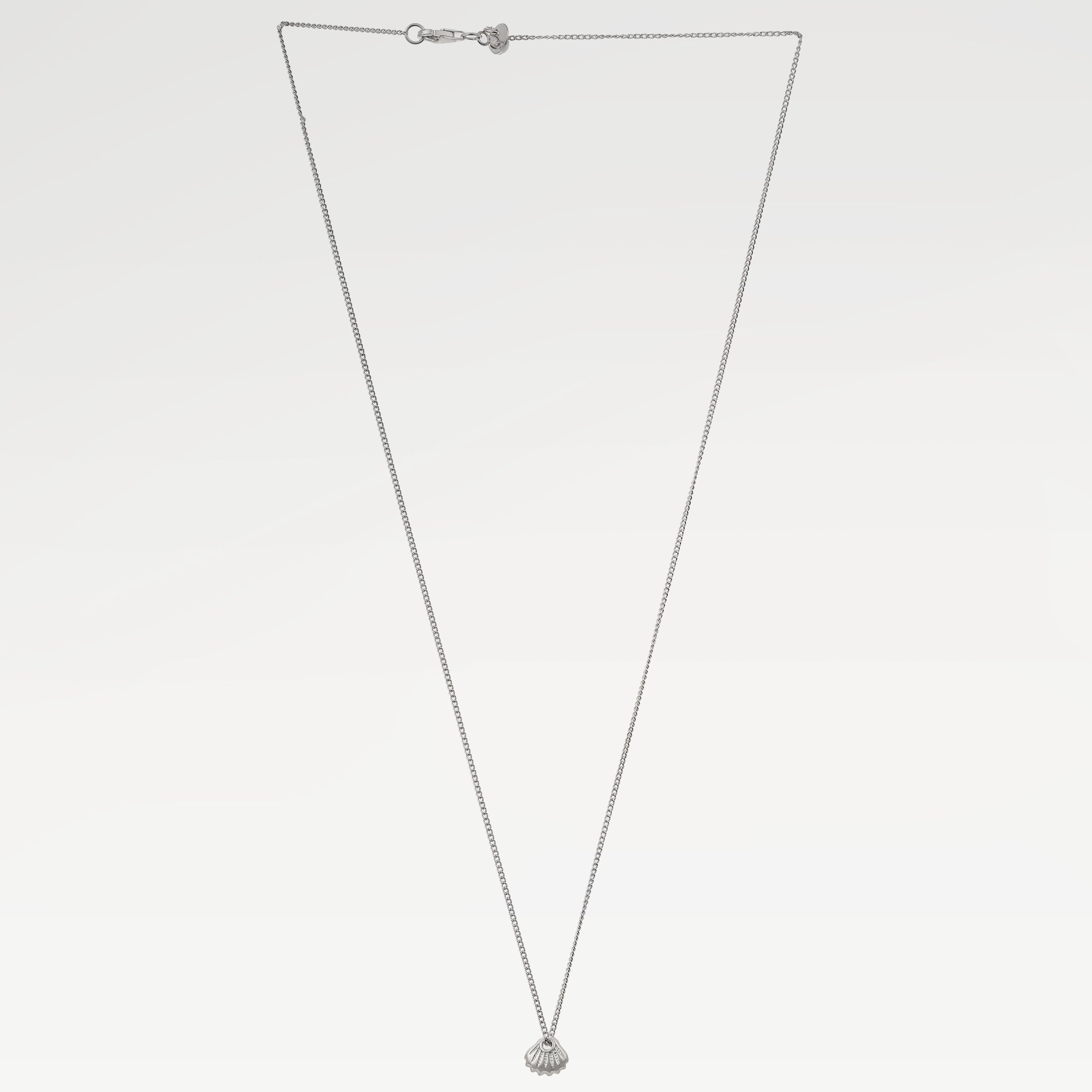 June Silver Plated Shell Element Necklace